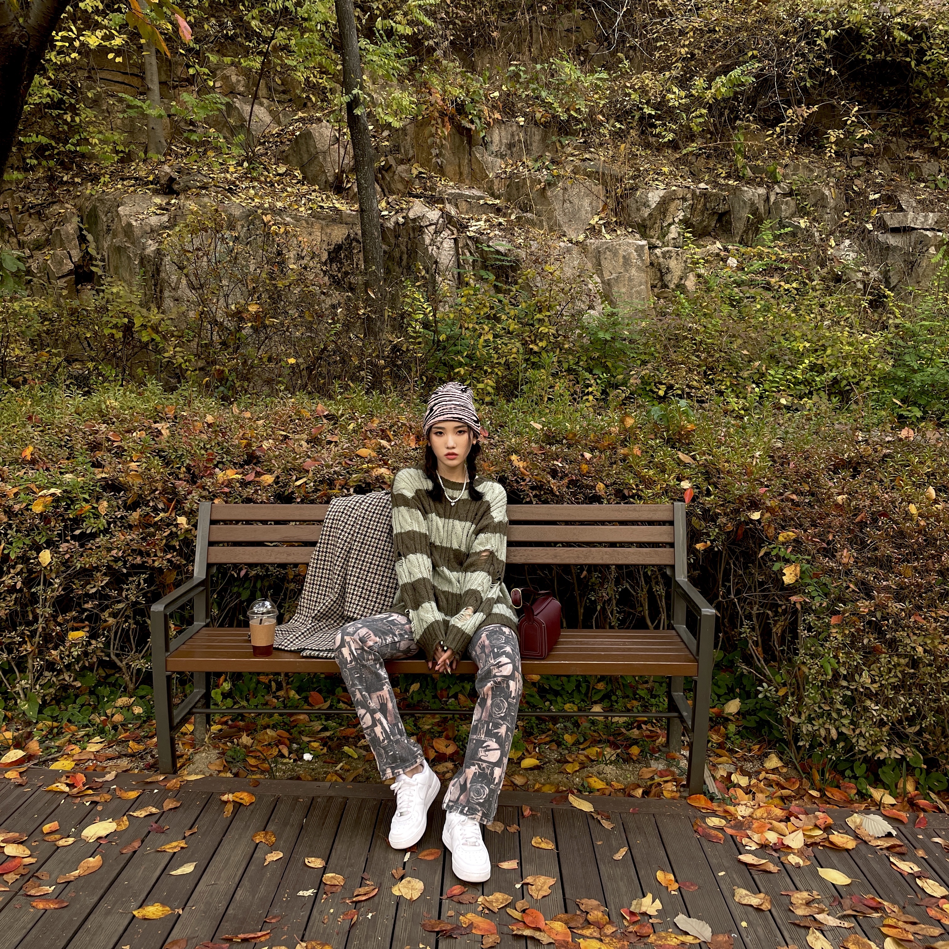 Nike Air Force 1 '07 Low White, (W) Nike Air Force 1 '07 Low White 착용 스타일 - 2