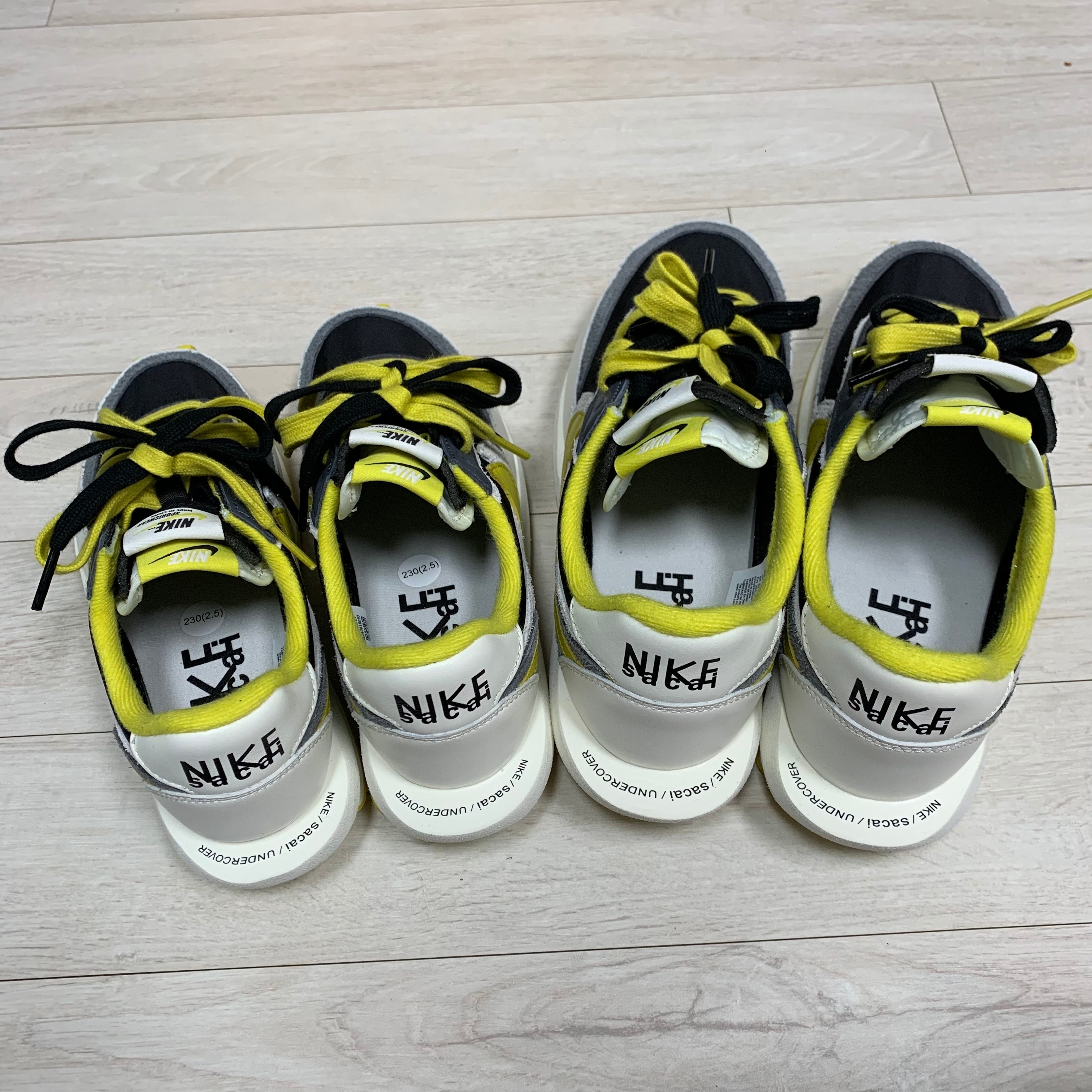 Nike x Sacai x Undercover LDWaffle Black Bright Citron 착용 스타일 - 3