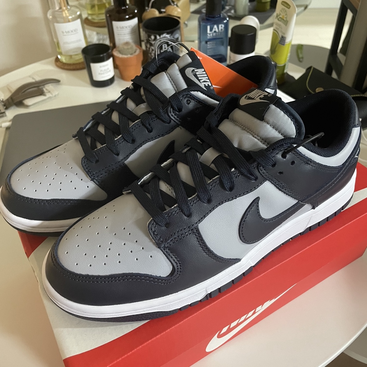 Nike Dunk Low Retro Championship Grey 착용 스타일