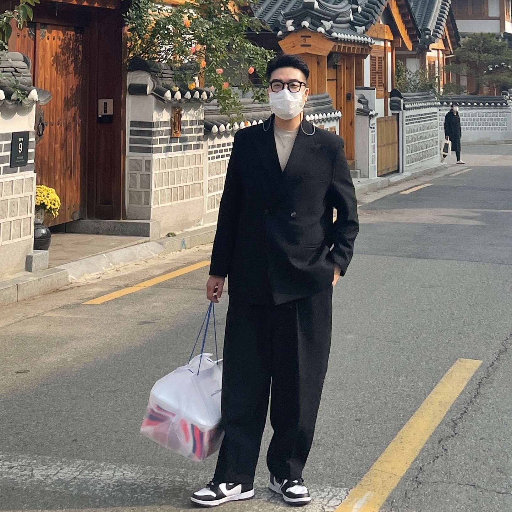 Nike Dunk High Retro Black and White 착용 스타일