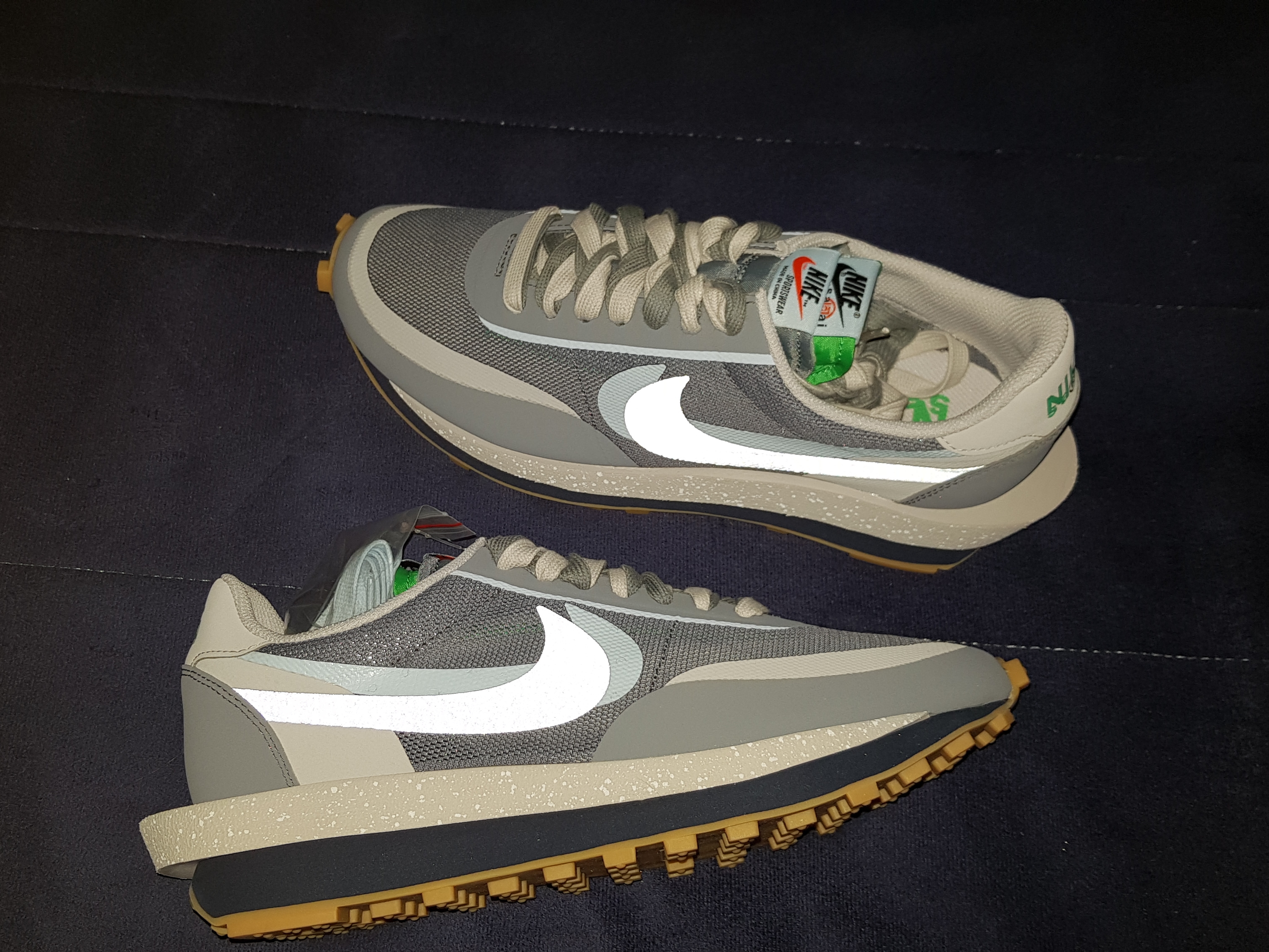 Nike x Sacai x Clot LDWaffle Cool Grey 착용 스타일 - 1