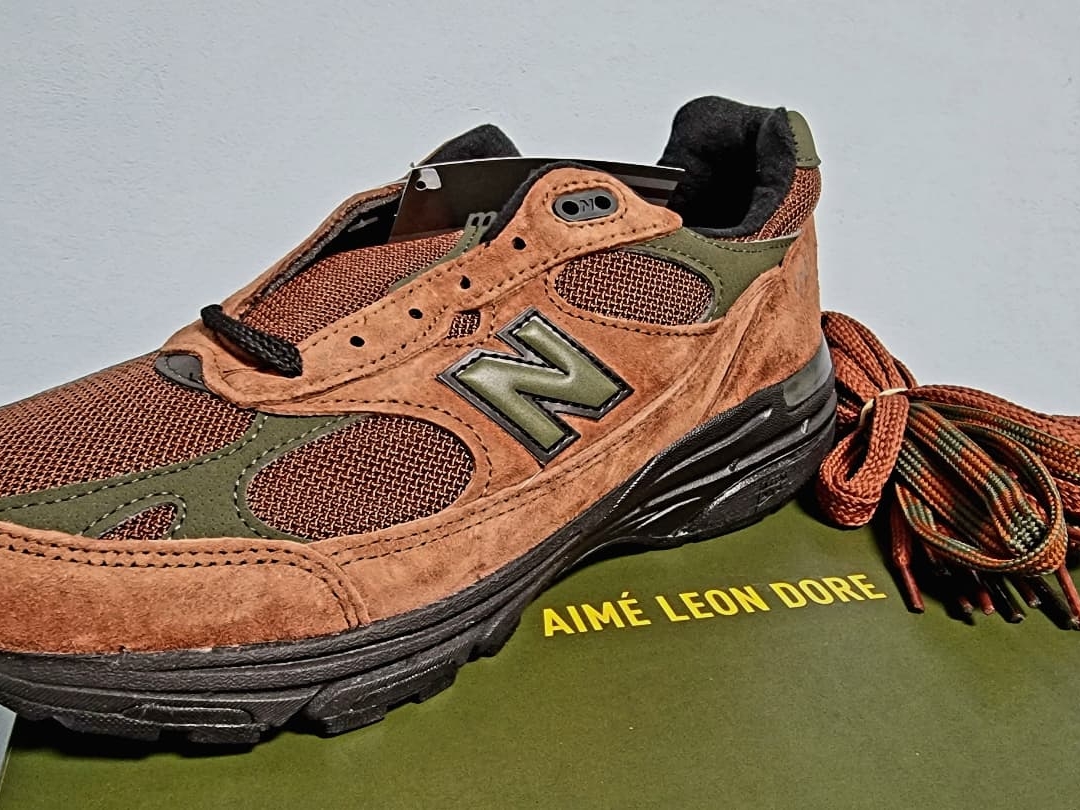 New Balance x Aime Leon Dore 993 Made in USA Brown 착용 스타일 - 5