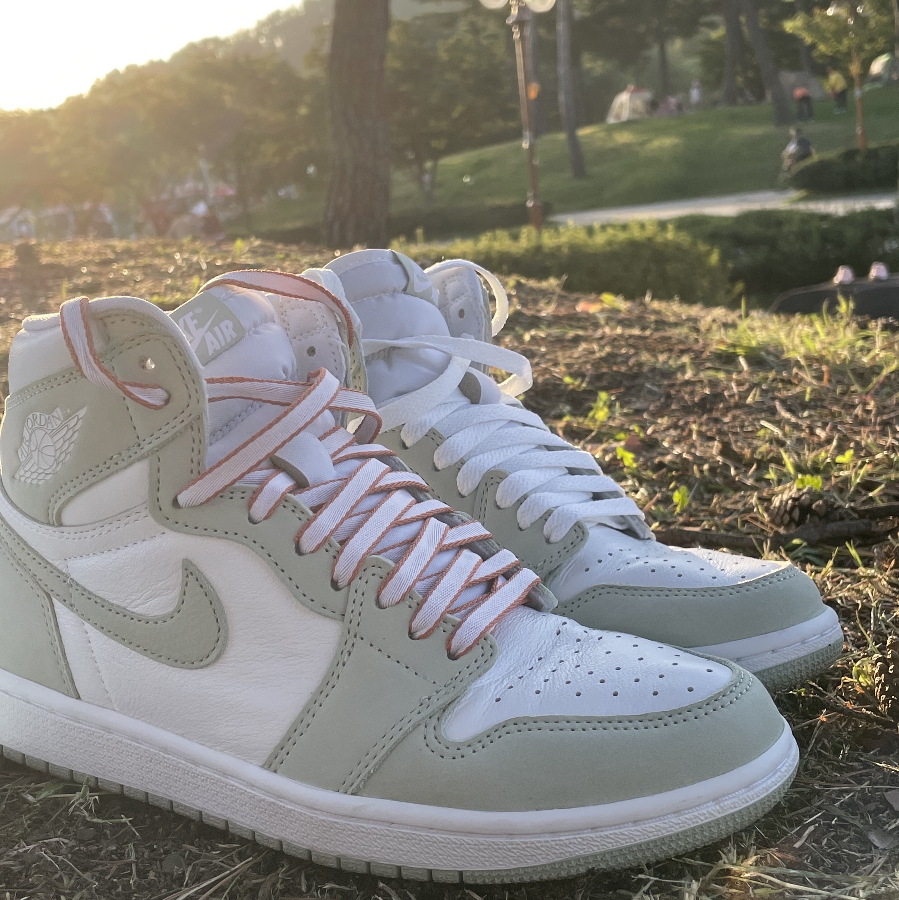 (W) Jordan 1 Retro High OG Seafoam 착용 스타일