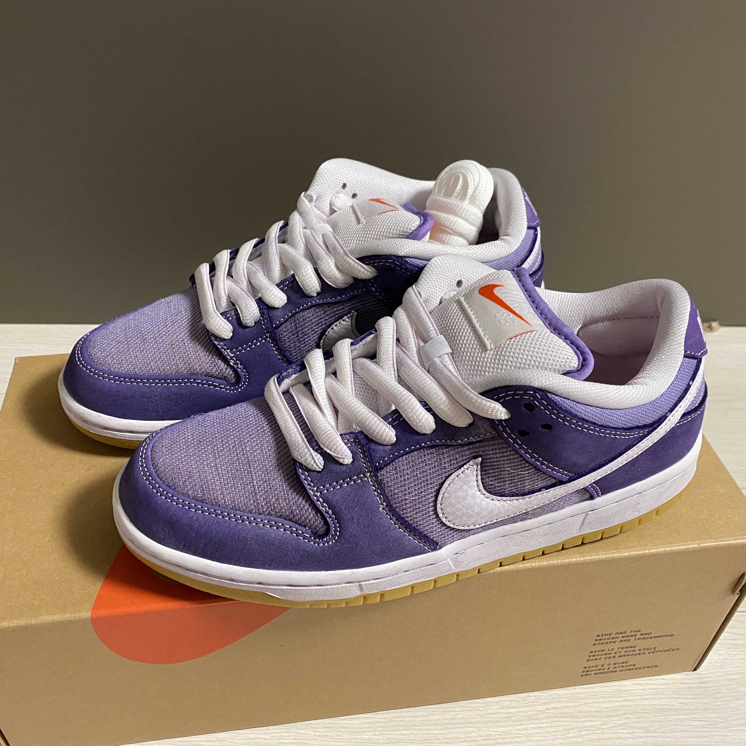 Nike SB Dunk Low Pro ISO Orange Label Lilac 착용 스타일
