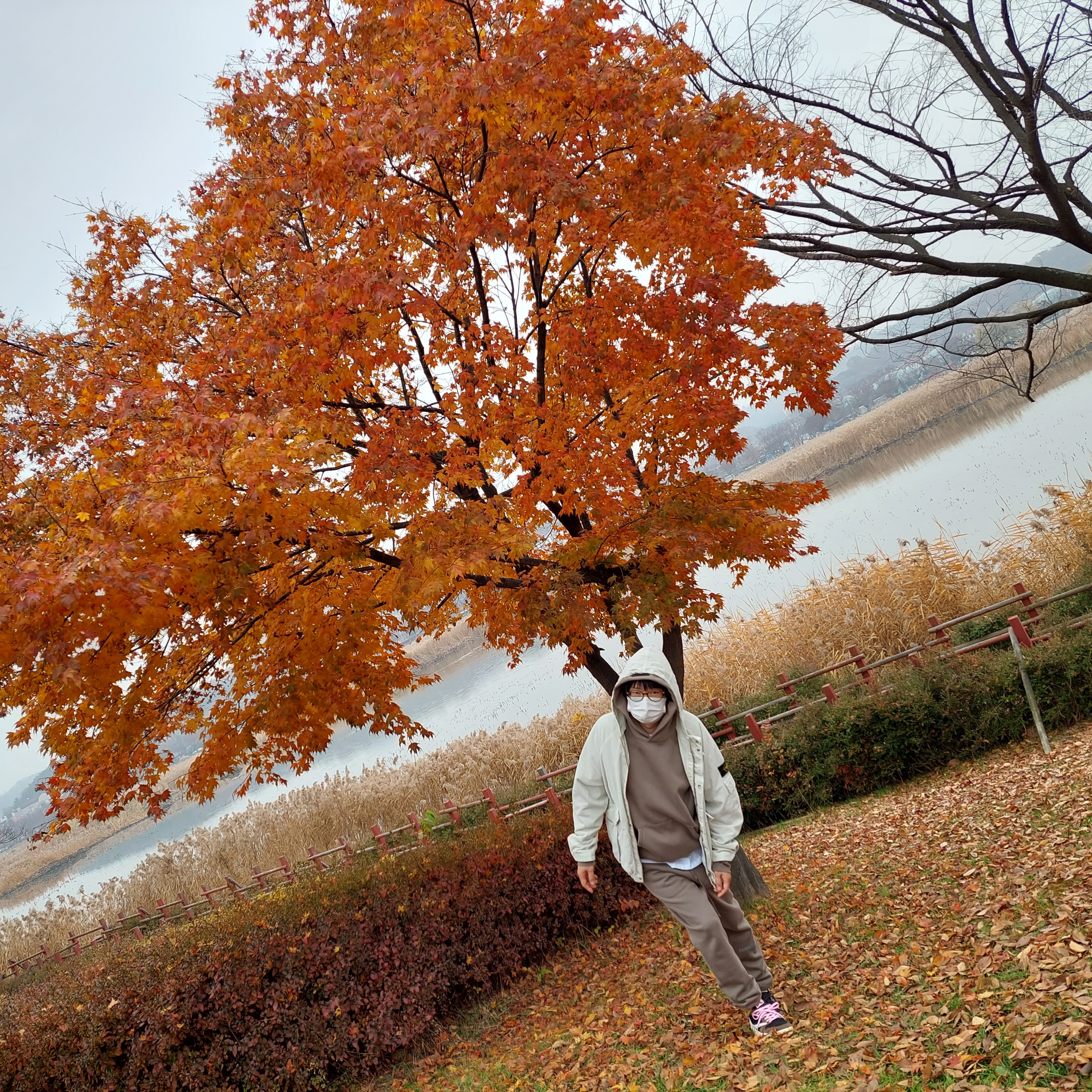 Supreme x Stone Island Corduroy Jacket Stone - 20FW, Essentials Pull-Over Hoodie Taupe - 21SS 착용 스타일 - 1