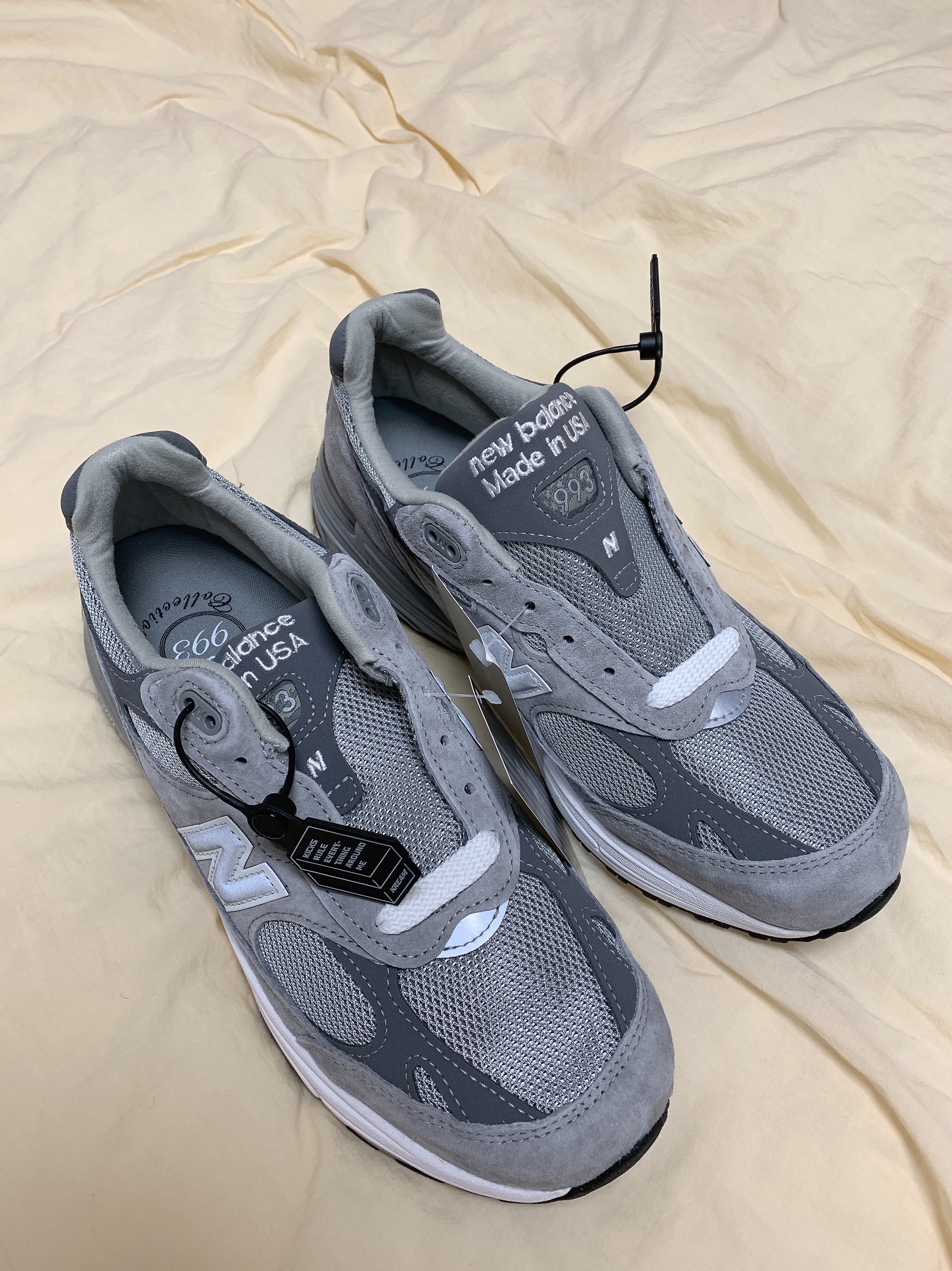 New Balance 993 Made in USA Grey - D Standard 착용 스타일 - 1