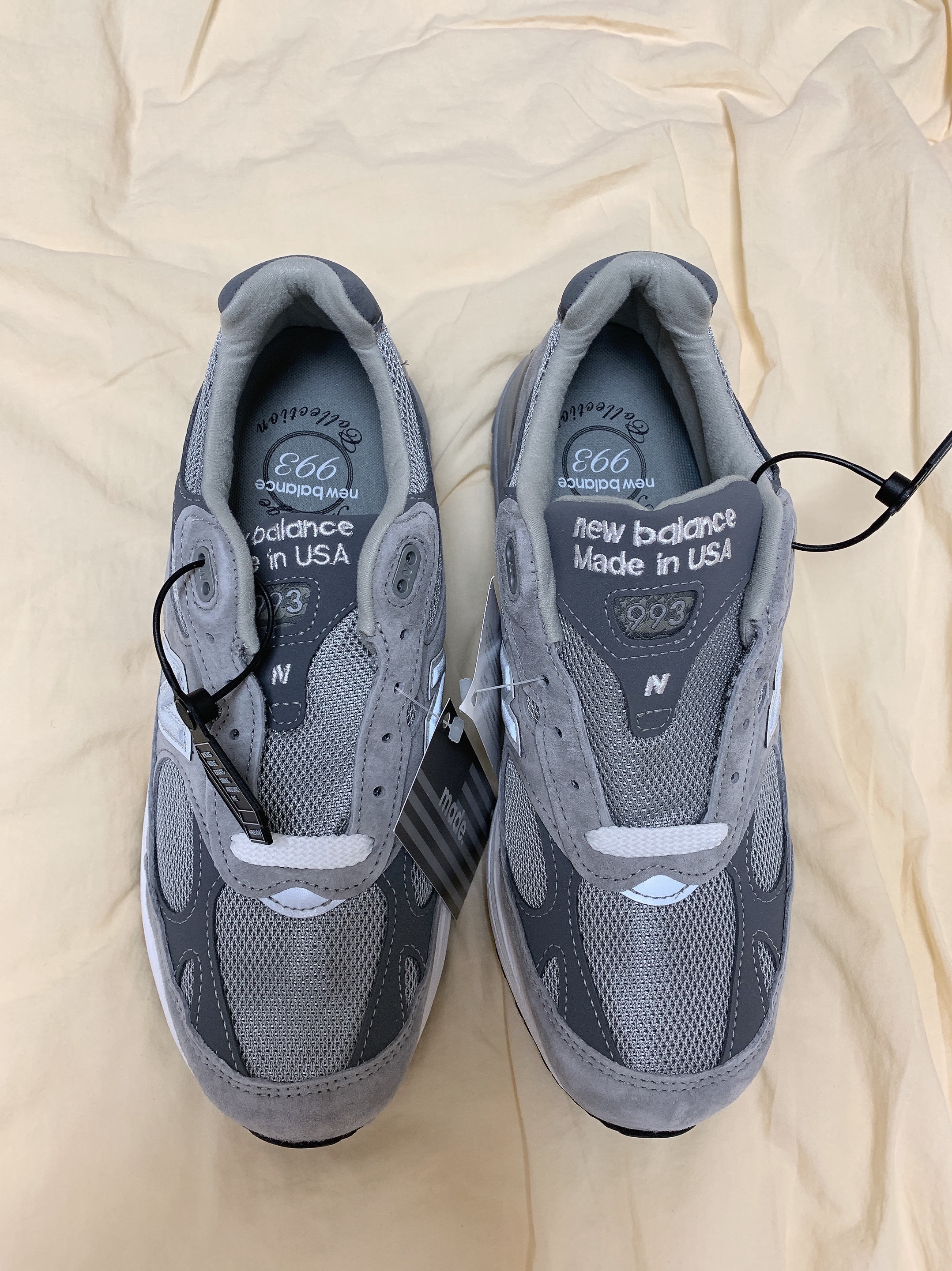 New Balance 993 Made in USA Grey - D Standard 착용 스타일 - 2