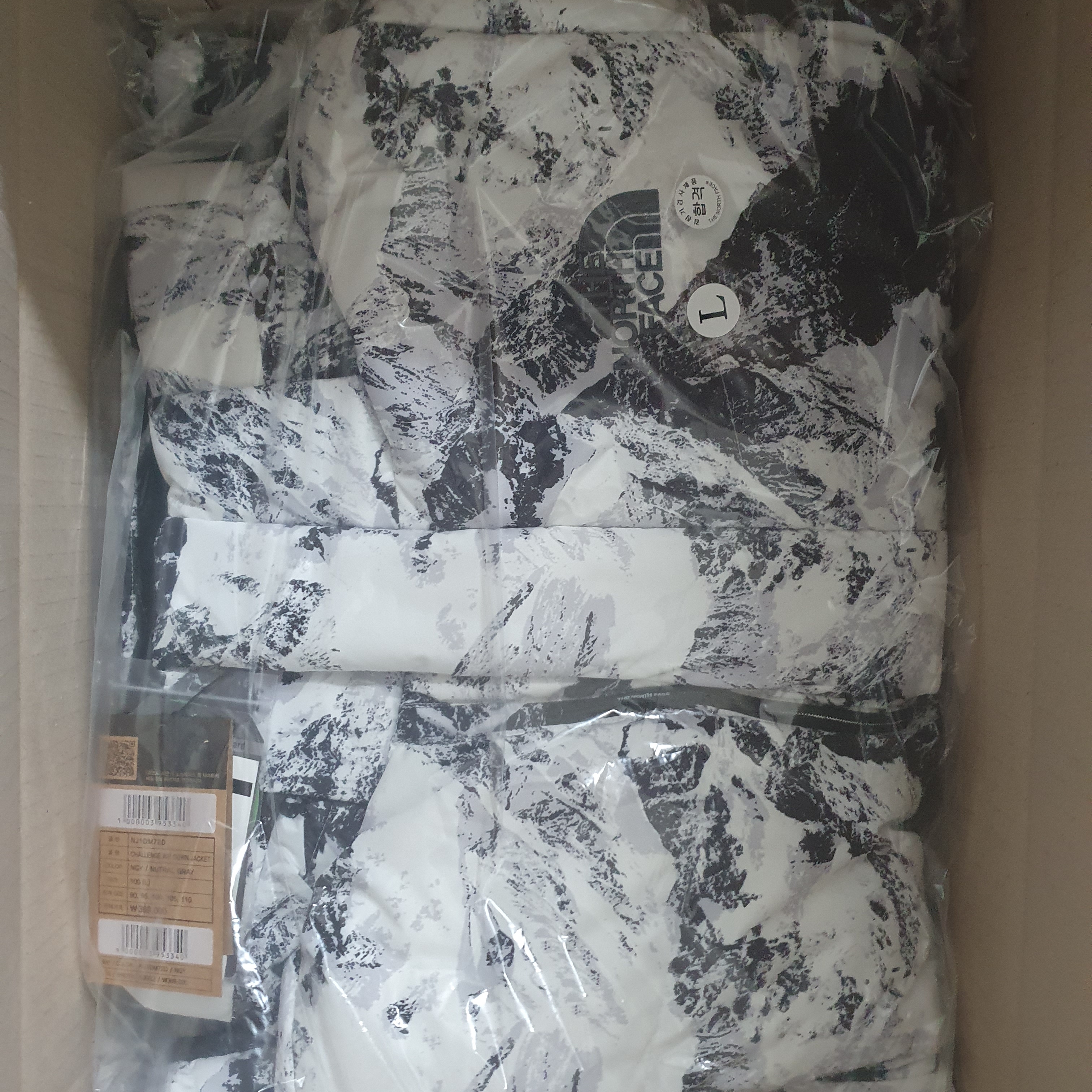 The North Face Challenge Air Down Jacket Gray 착용 스타일