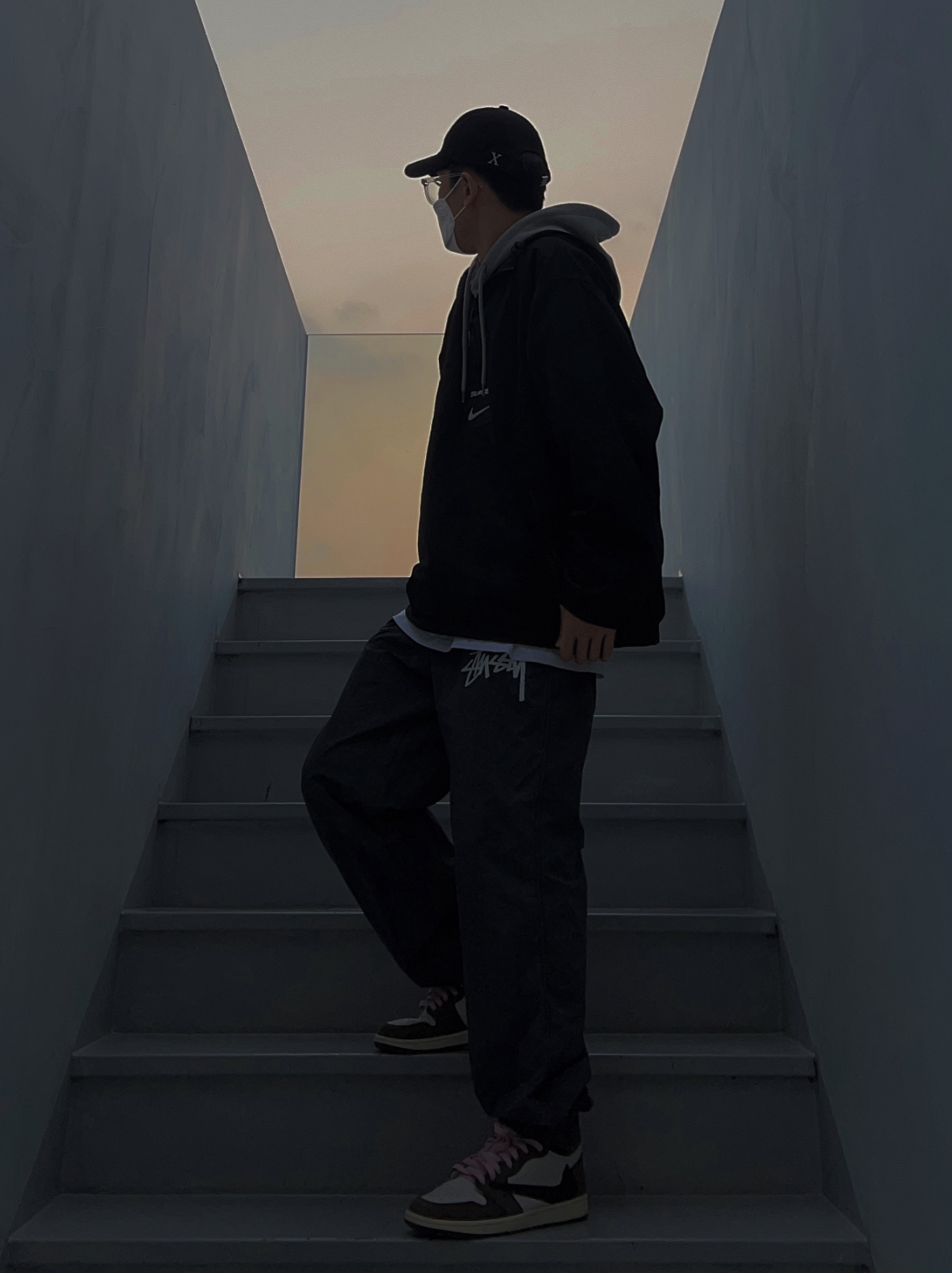 Supreme x Nike Jewel Reversible Ripstop Anorak Black - 20FW, Nike x Stussy Beach Pants Off Noir 착용 스타일