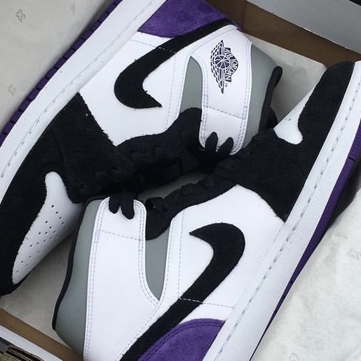 Jordan 1 Mid SE Court Purple 착용 스타일