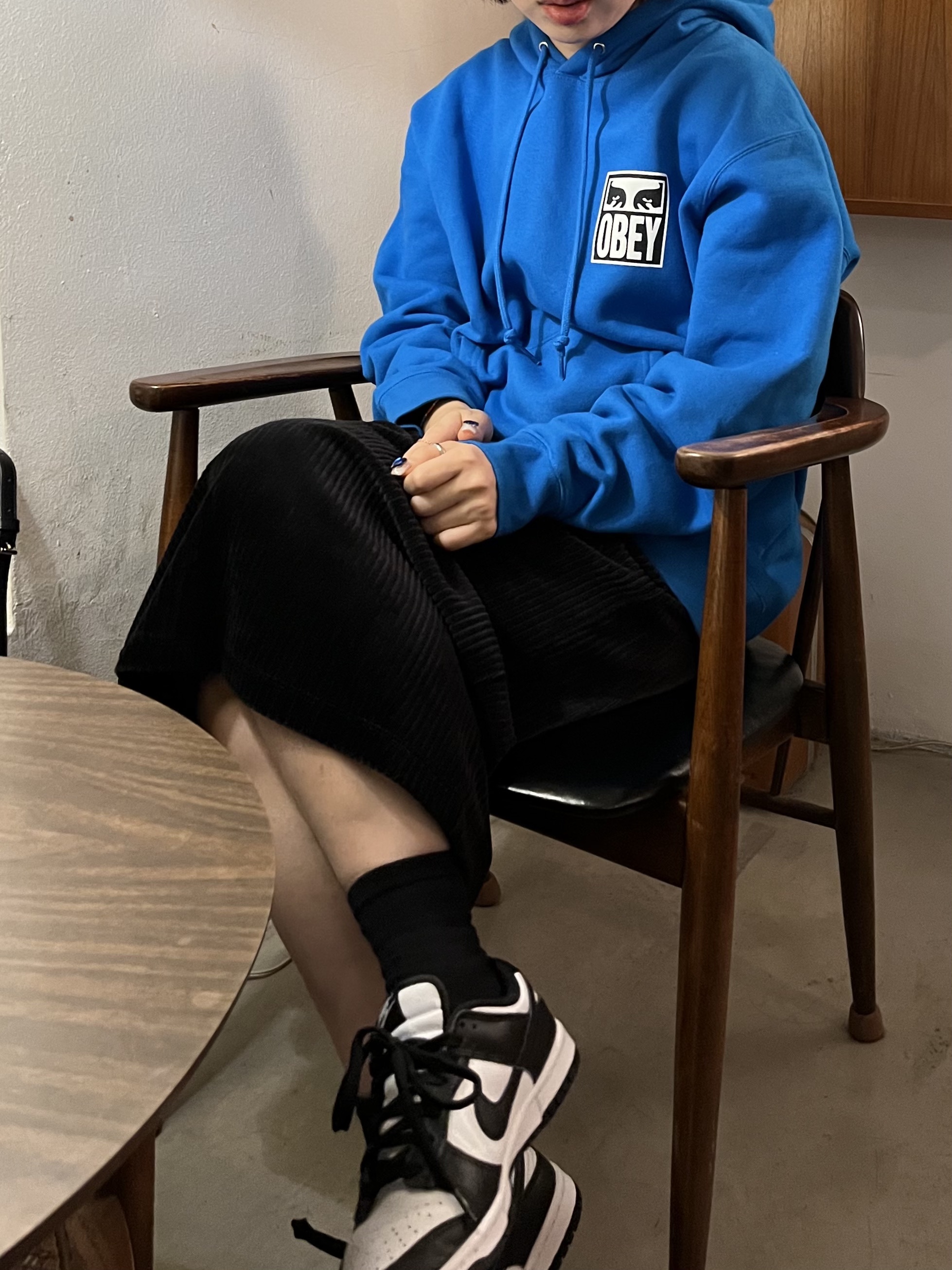 Nike Dunk Low Retro Black, (W) Nike Dunk Low Black 착용 스타일