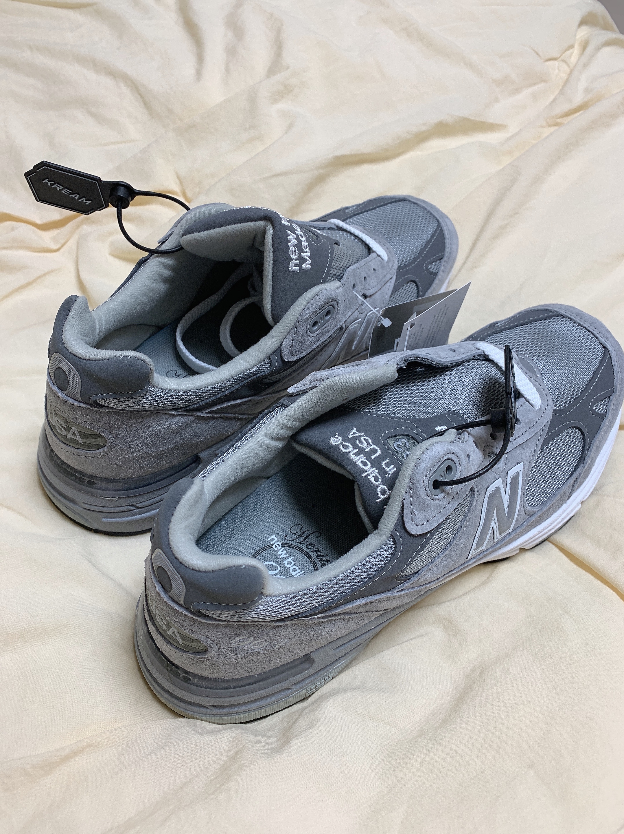 New Balance 993 Made in USA Grey - D Standard 착용 스타일 - 3