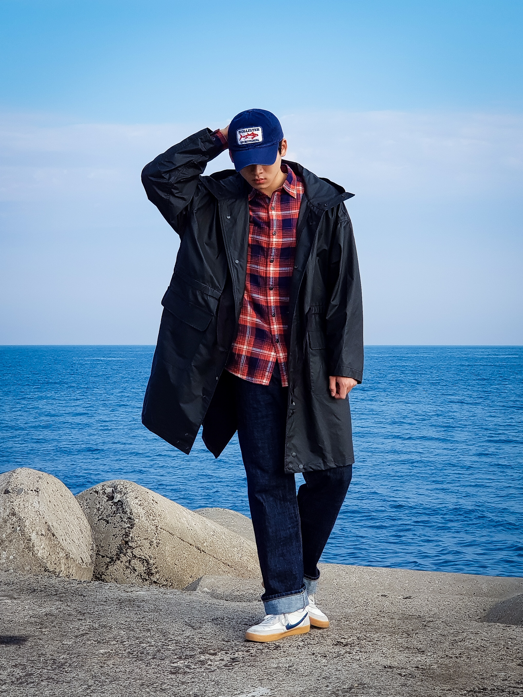Nike x J.Crew Killshot 2 Sail Midnight Navy 착용 스타일
