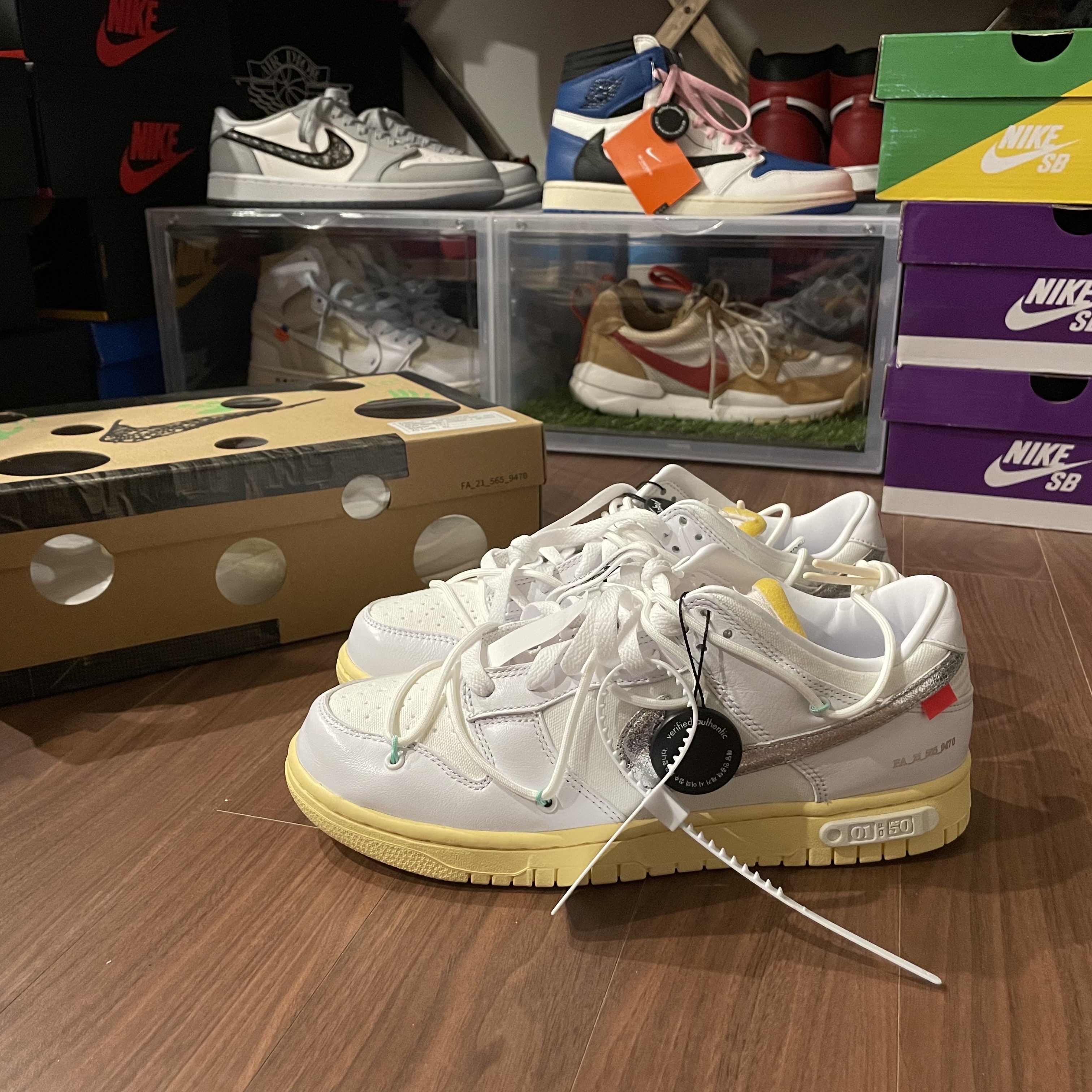 Nike x Off-White Dunk Low The 50 - Lot 1 착용 스타일
