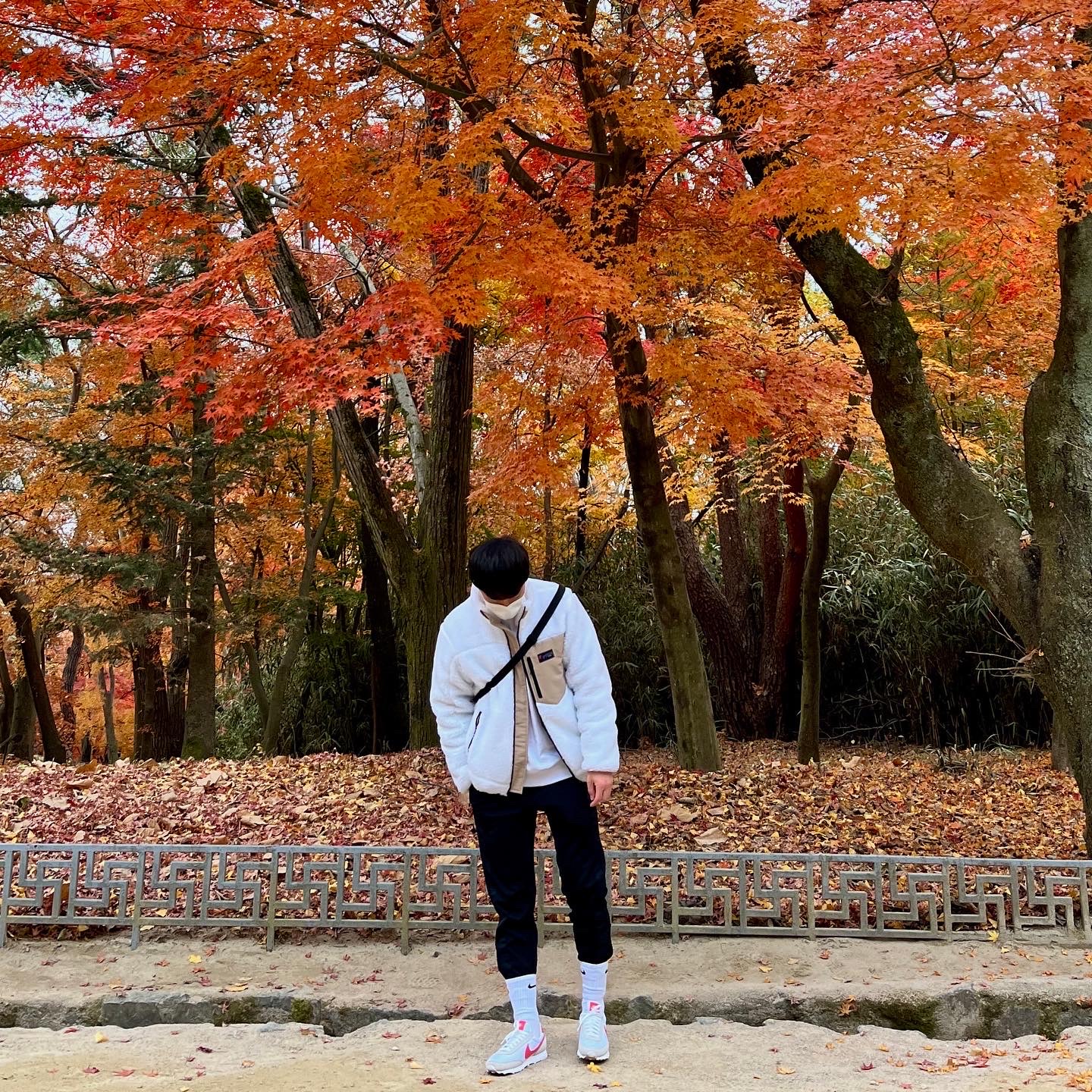 (W) Nike Daybreak White Magic Ember 착용 스타일