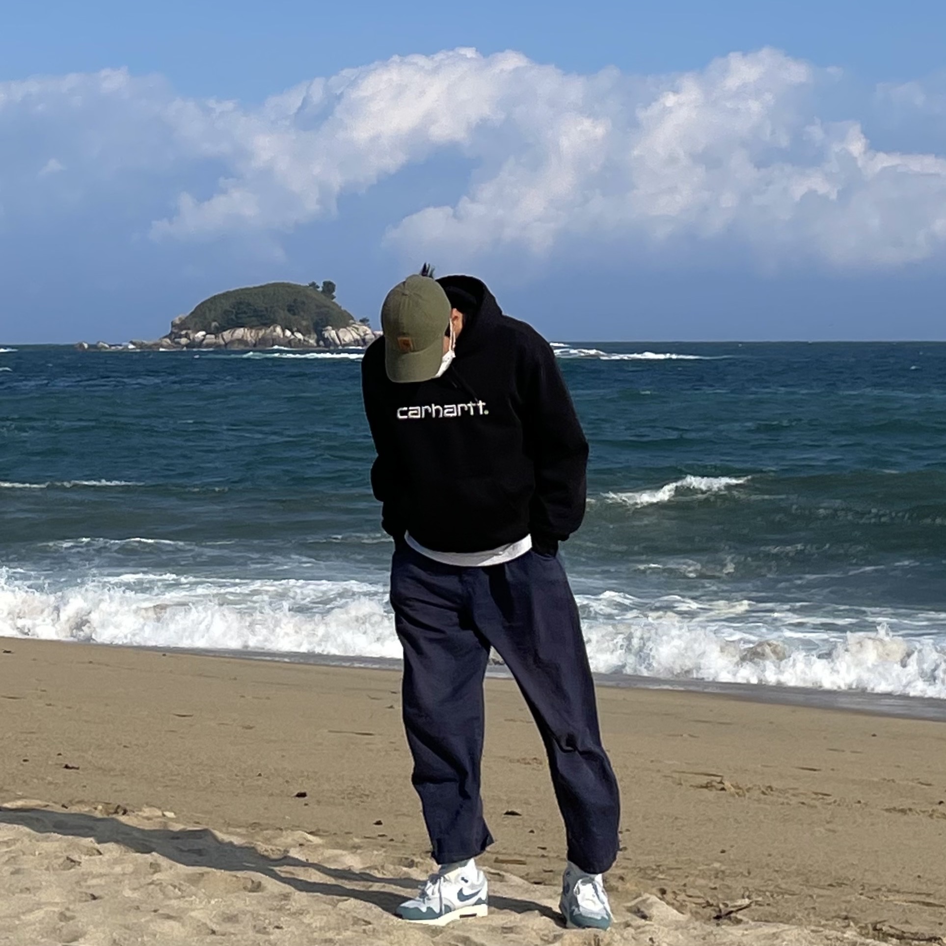 Nike x Patta Air Max 1 Noise Aqua 착용 스타일