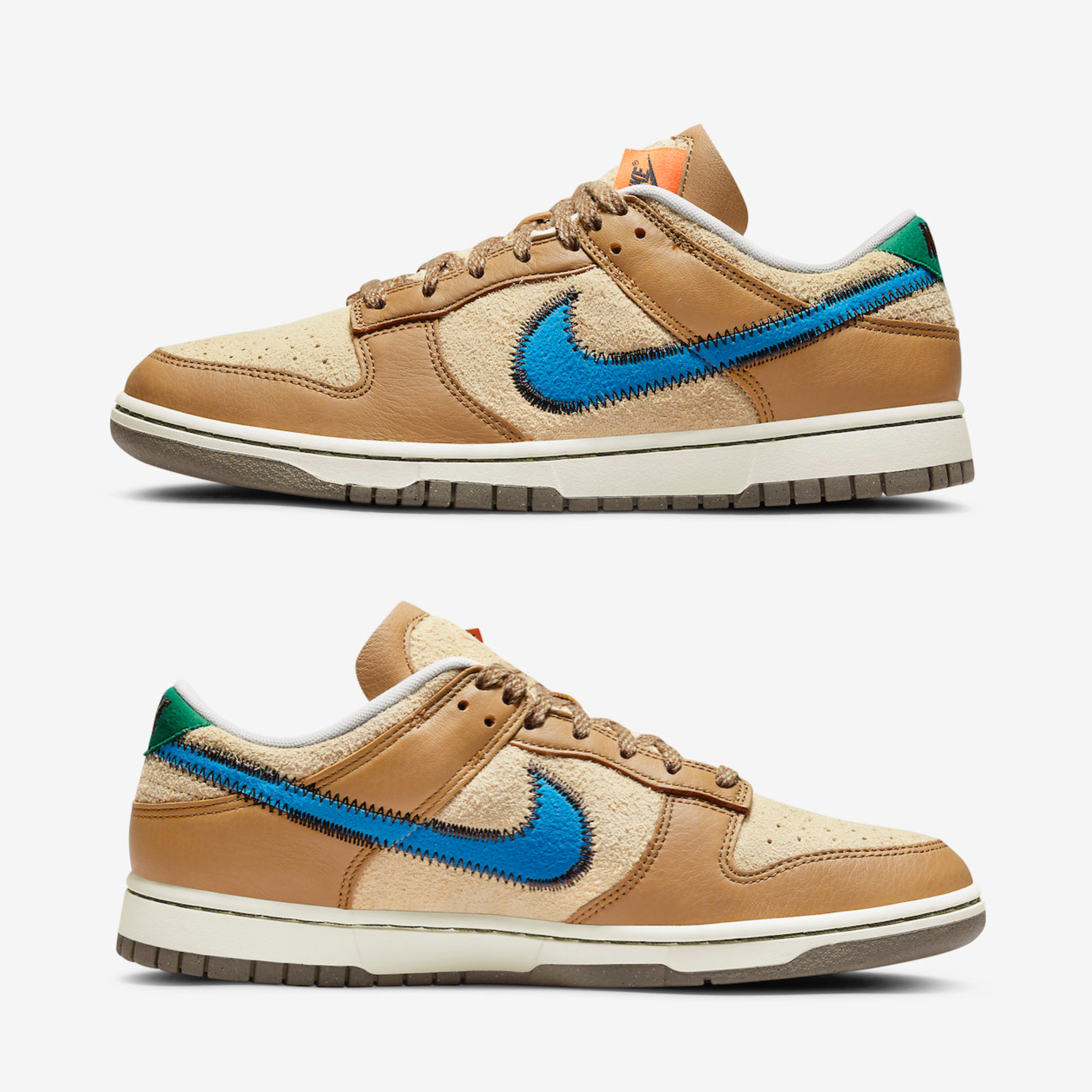 Nike x Size? Dunk Low Dark Driftwood Photo Blue 착용 스타일 - 3