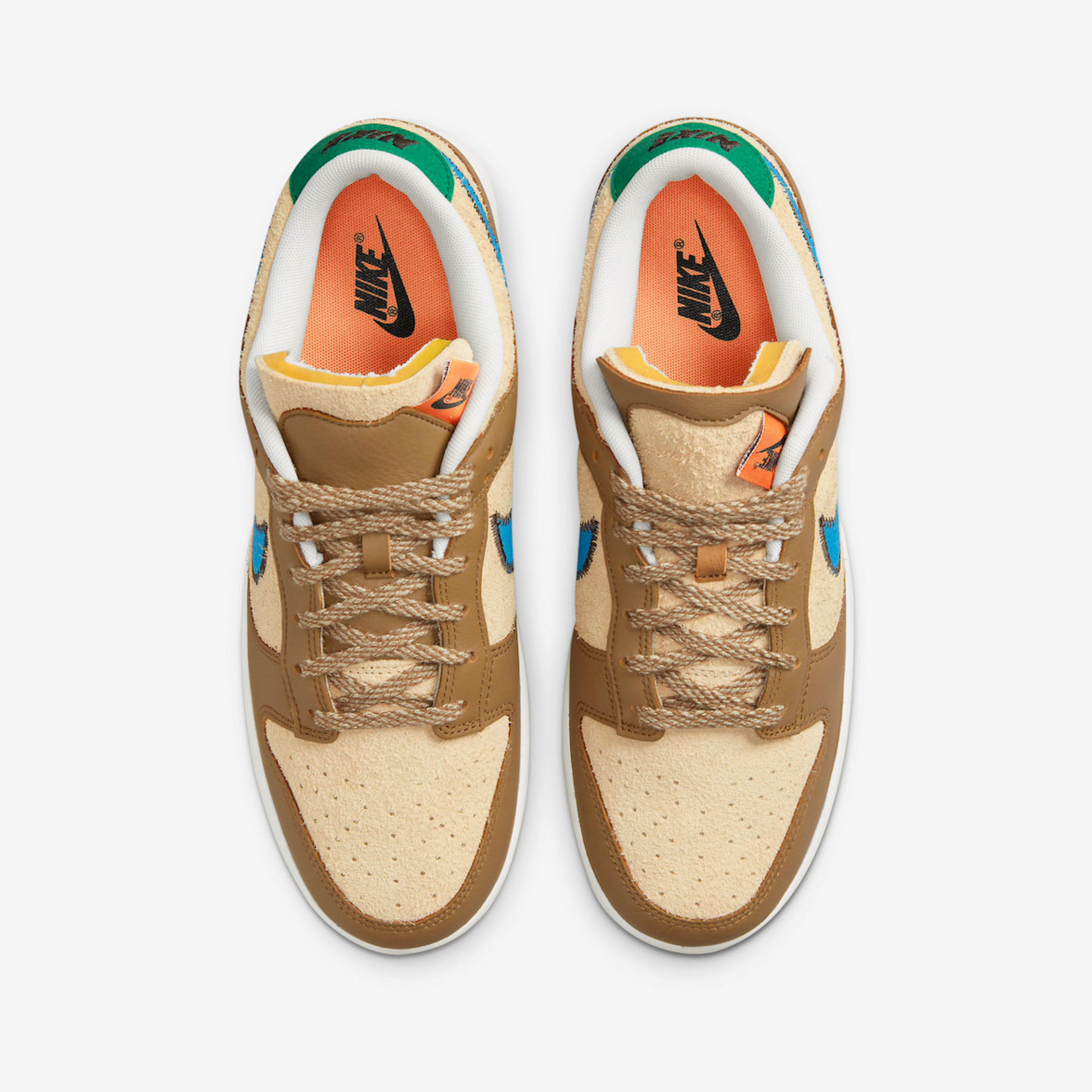 Nike x Size? Dunk Low Dark Driftwood Photo Blue 착용 스타일 - 4