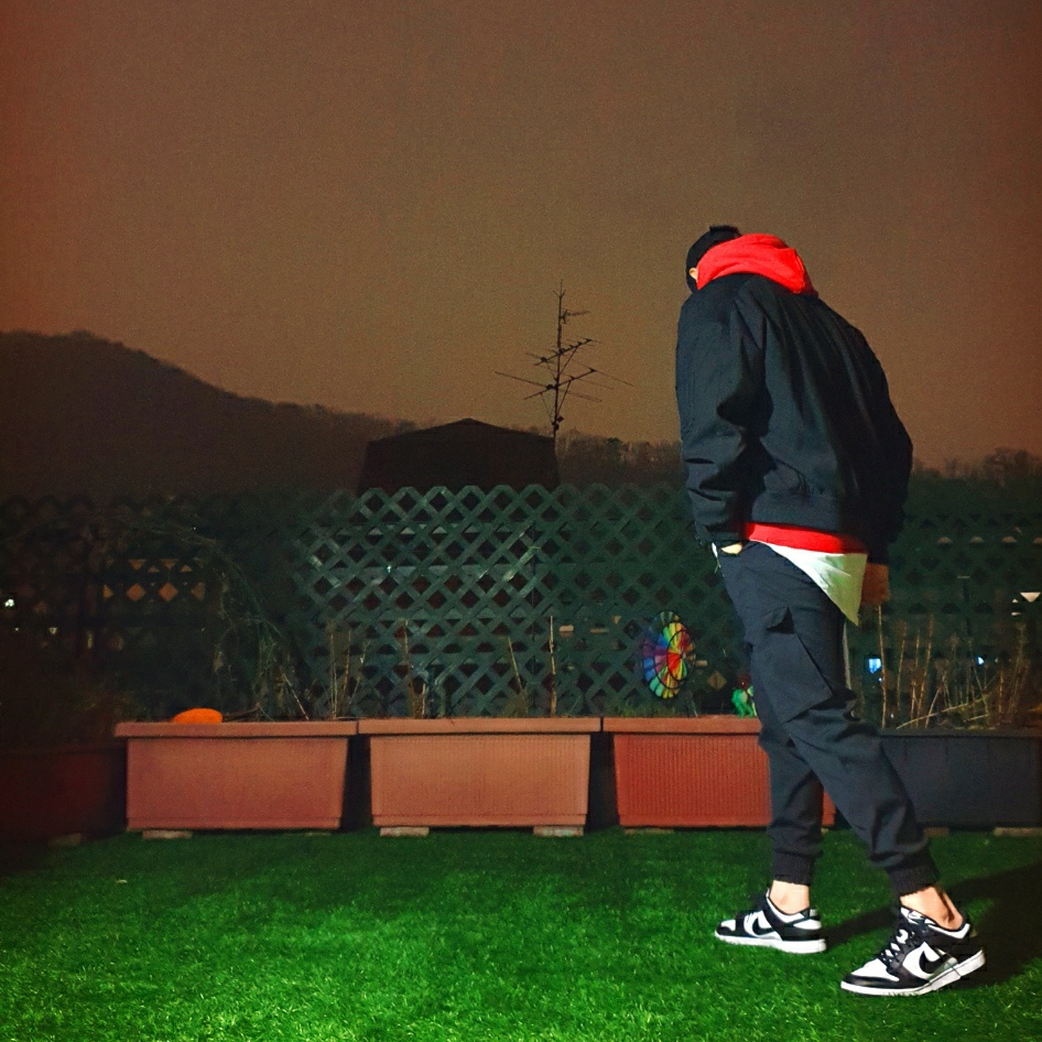 Nike Dunk Low Retro Black 착용 스타일 - 2