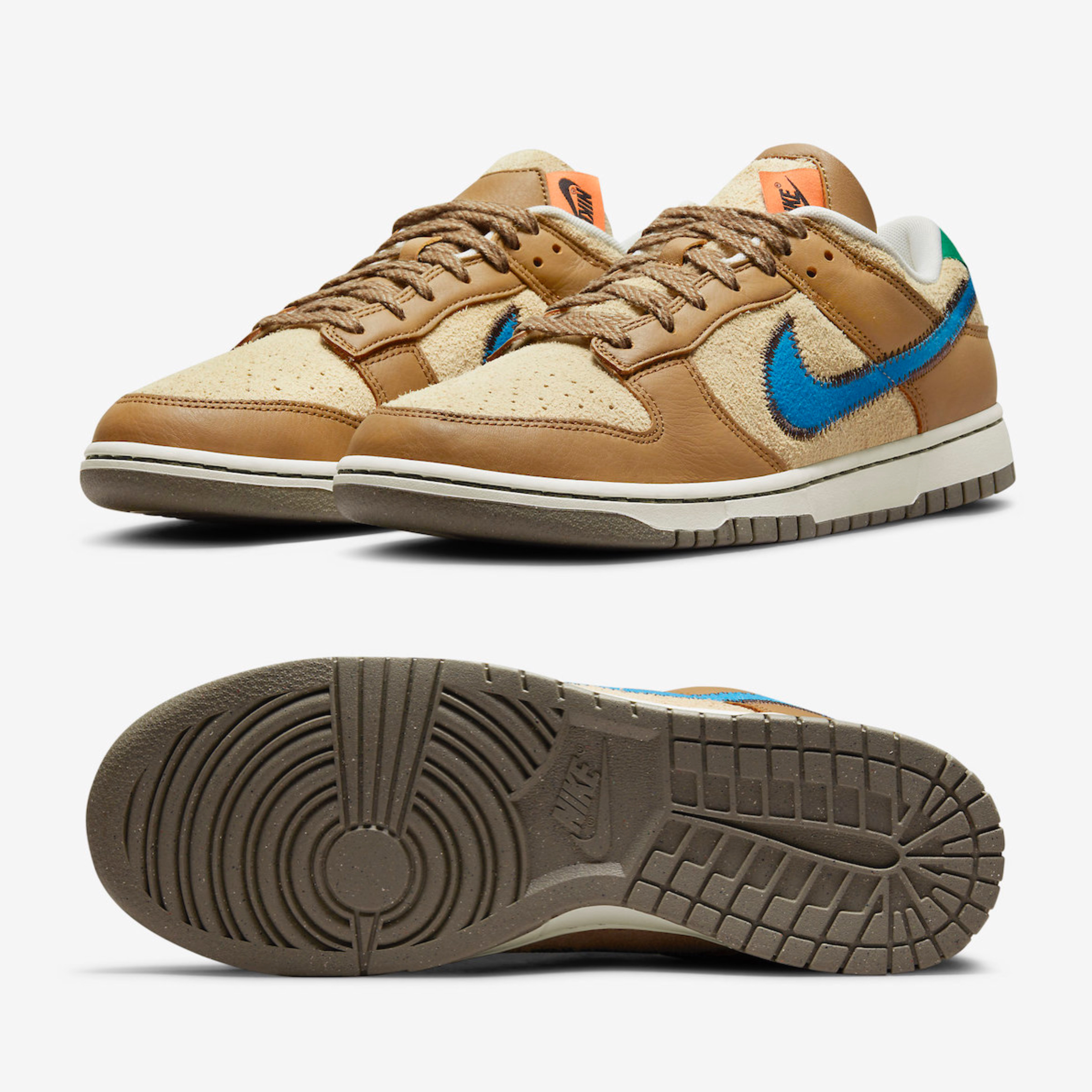 Nike x Size? Dunk Low Dark Driftwood Photo Blue 착용 스타일 - 2