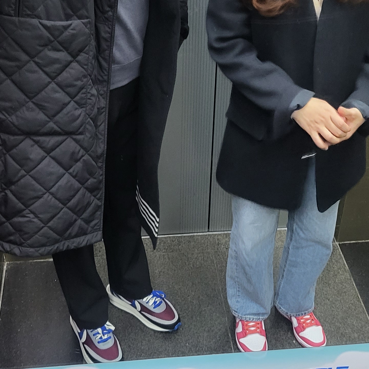 Nike x Sacai x Undercover LDWaffle Night Maroon Team Royal, (W) Nike Dunk Low Archeo Pink 착용 스타일