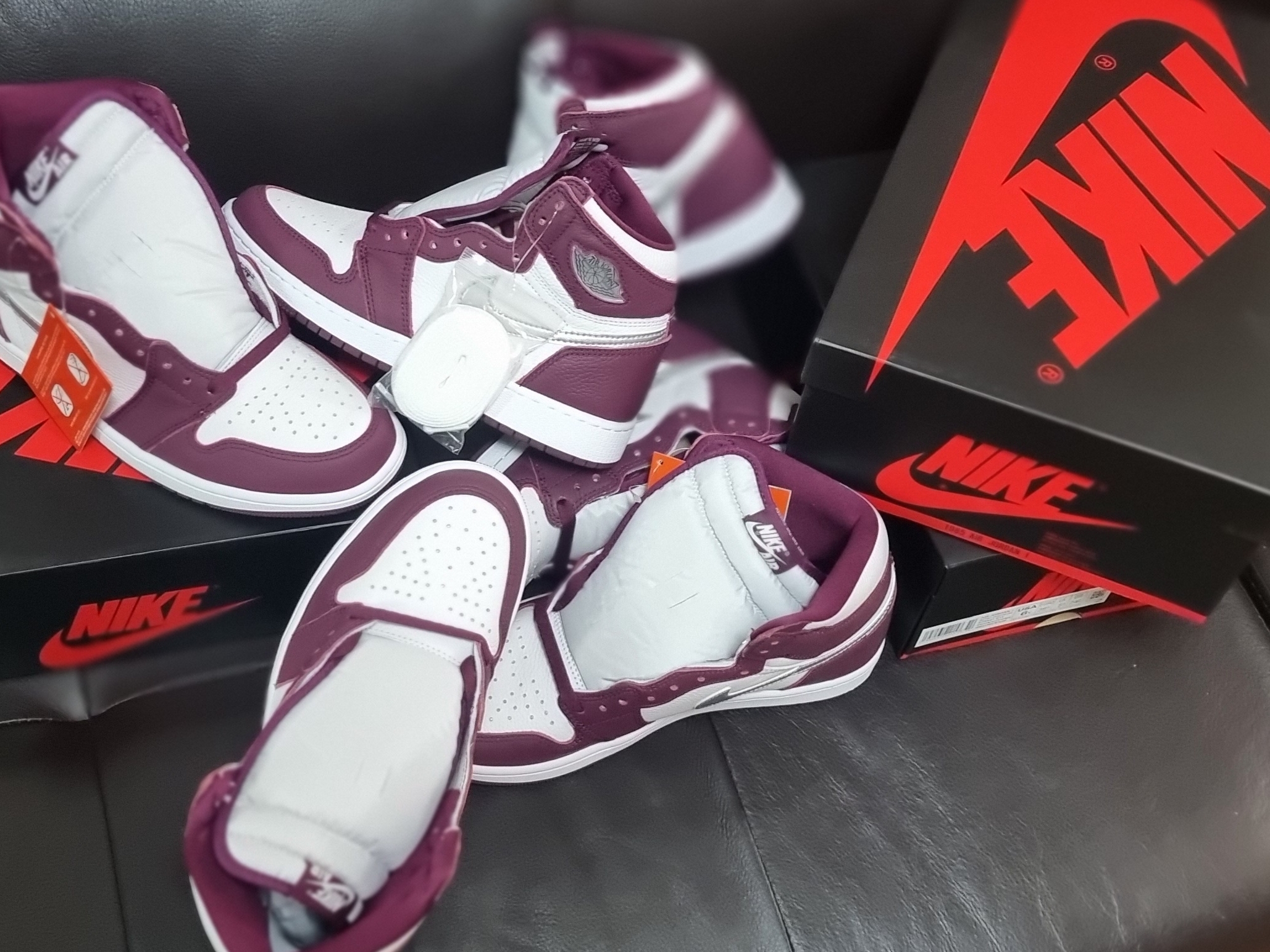 Jordan 1 Retro High OG Bordeaux, (GS) Jordan 1 Retro High OG Bordeaux 착용 스타일