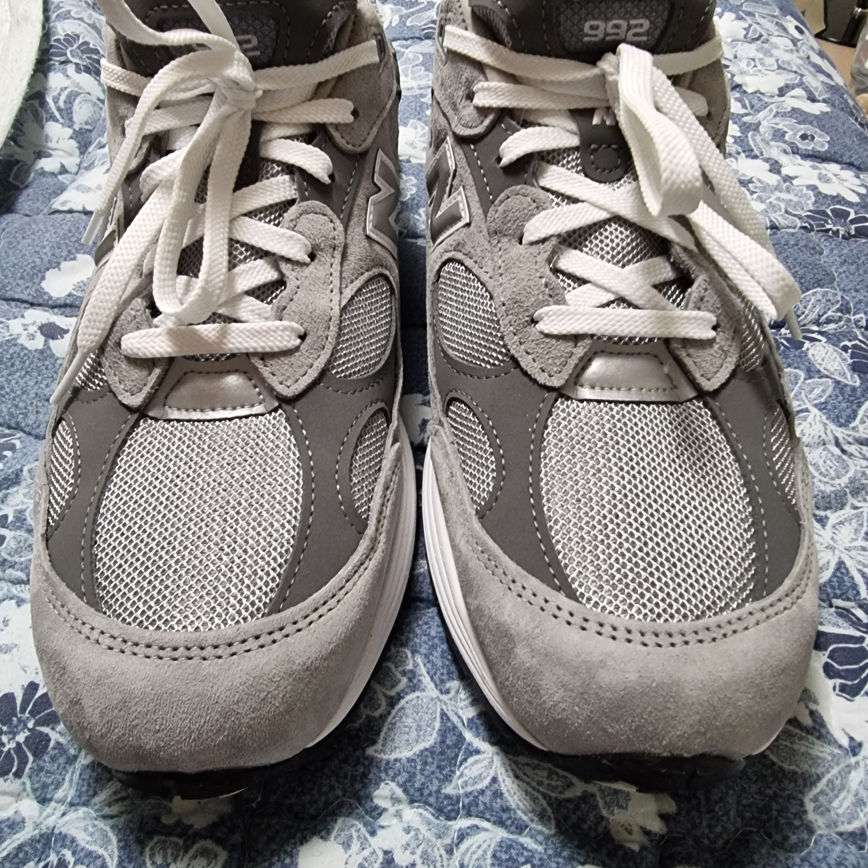 New Balance 992 Made in USA Grey - D Standard 착용 스타일 - 2