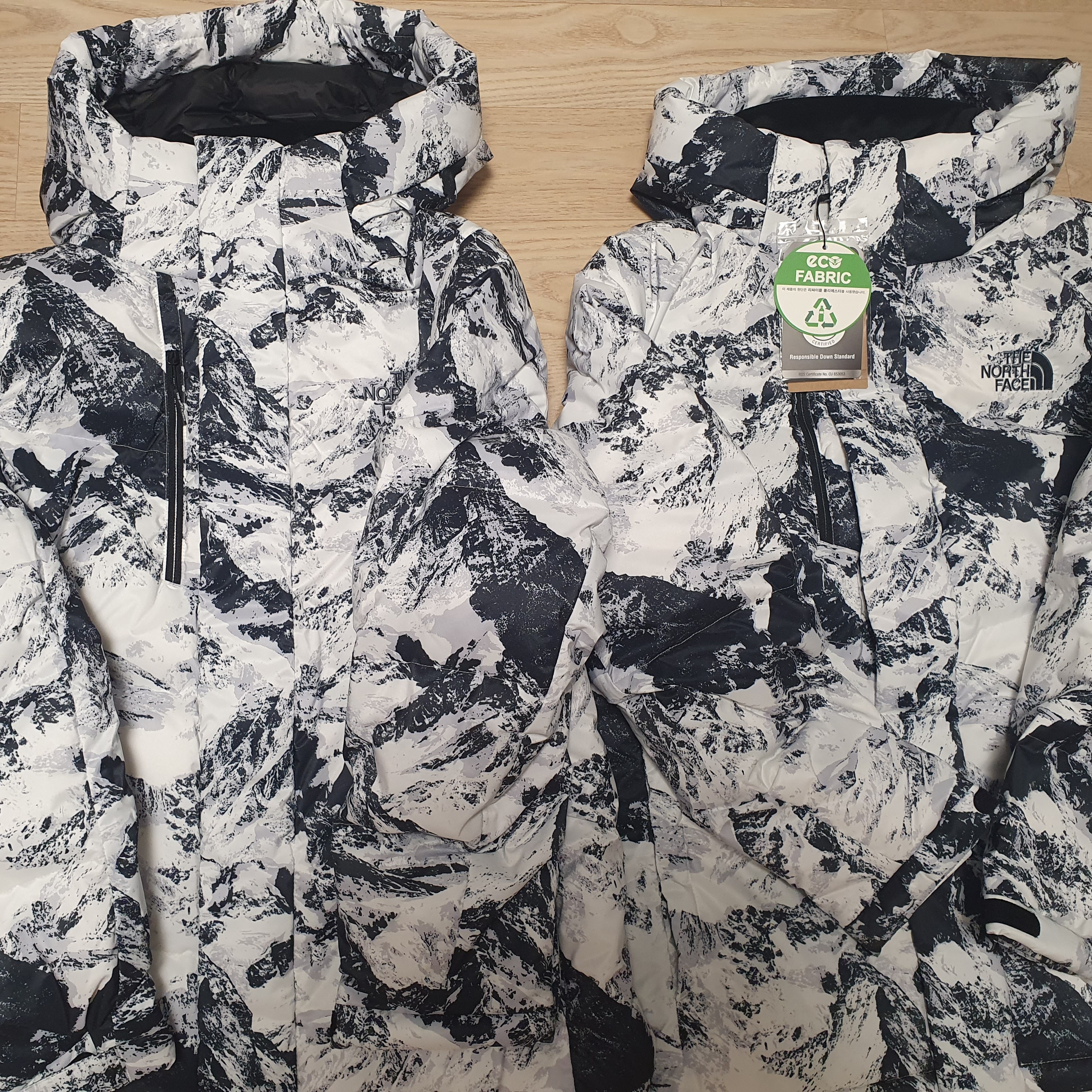 The North Face Challenge Air Down Jacket Gray 착용 스타일