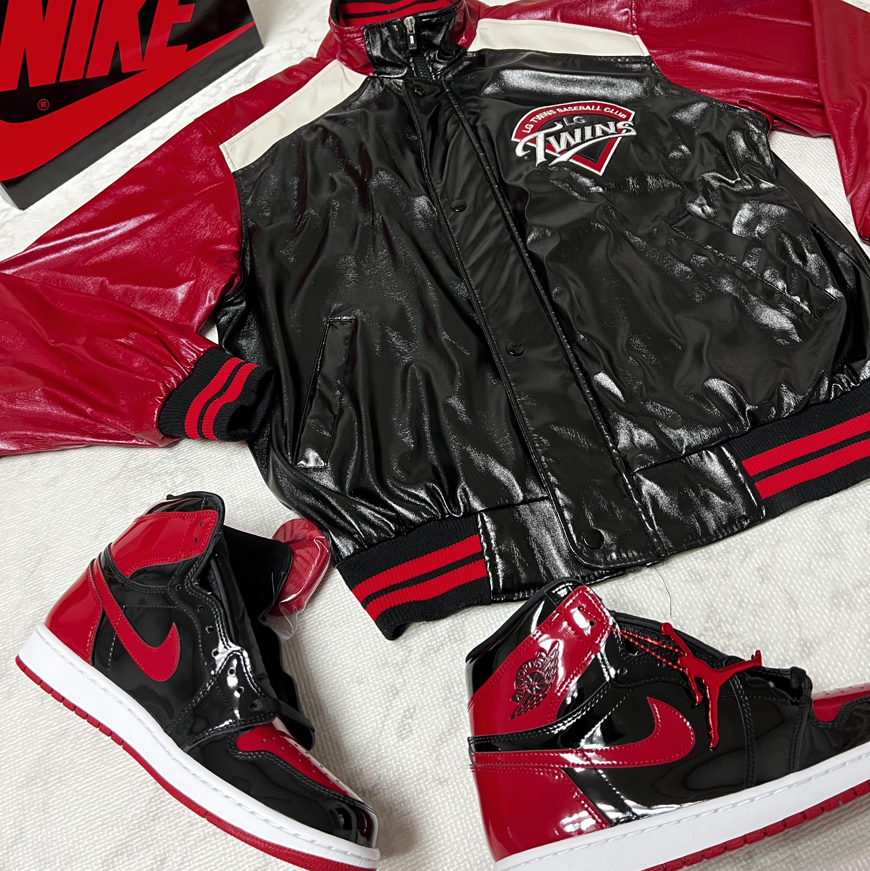 Jordan 1 Retro High OG Patent Bred 착용 스타일