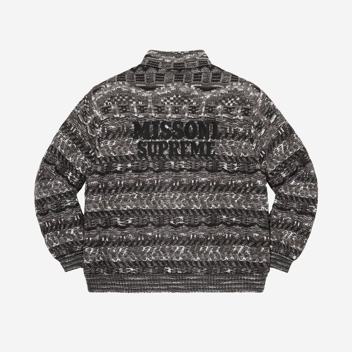 Supreme x Missoni Reversible Knit Jacket Black - 21FW 상세 이미지 2