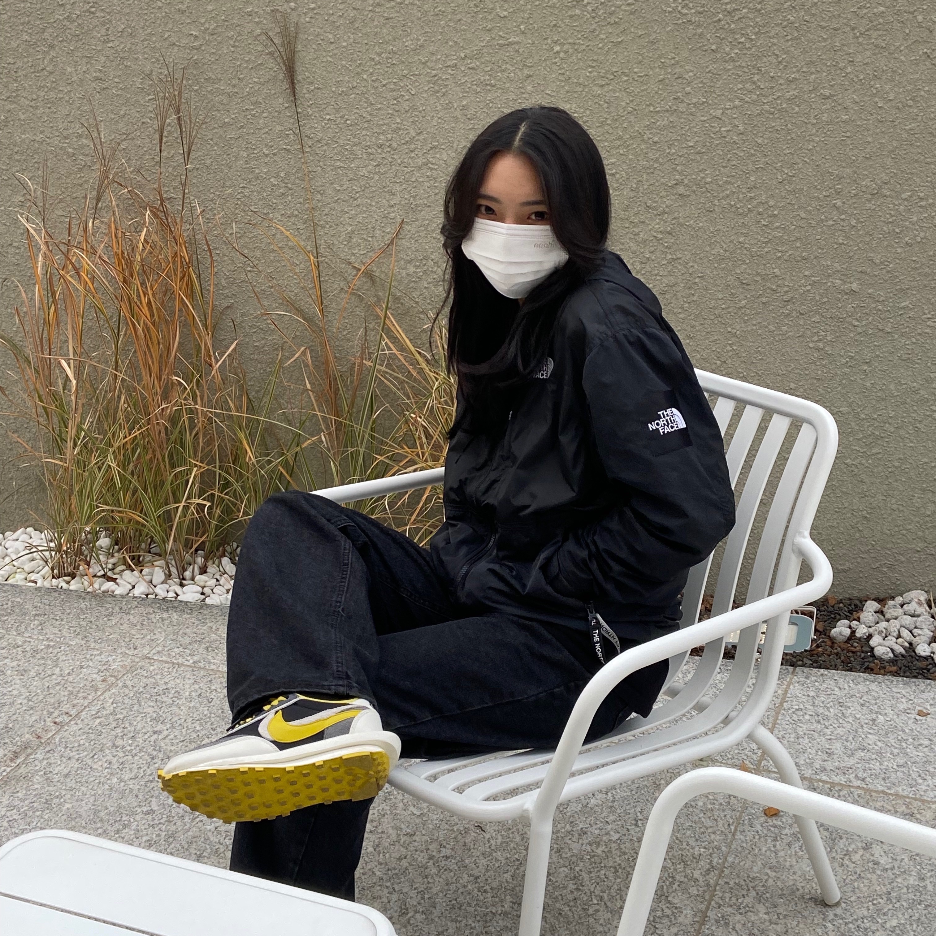 Nike x Sacai x Undercover LDWaffle Black Bright Citron 착용 스타일 - 1