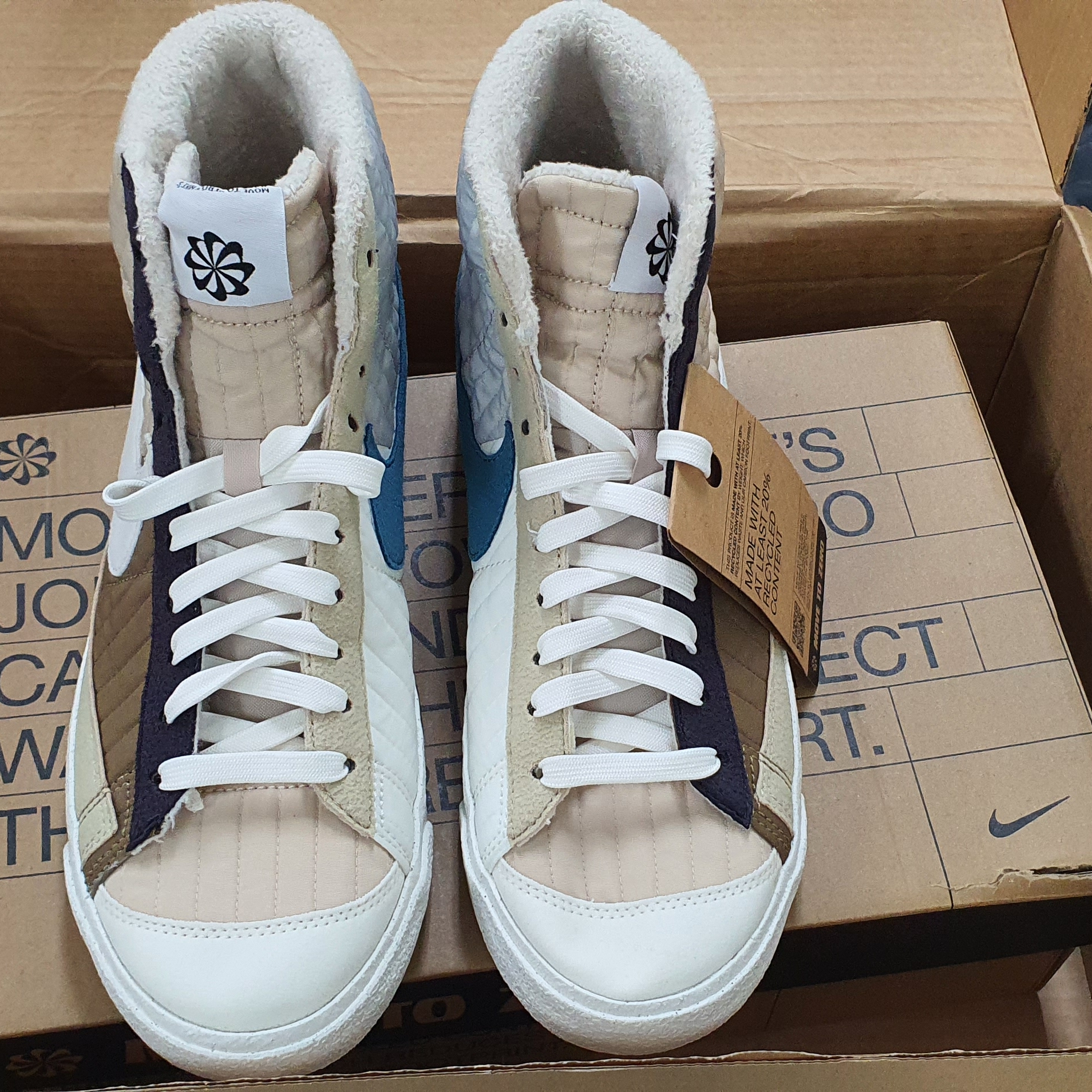 Nike Blazer Mid '77 Premium Sail Quilt 착용 스타일 - 2