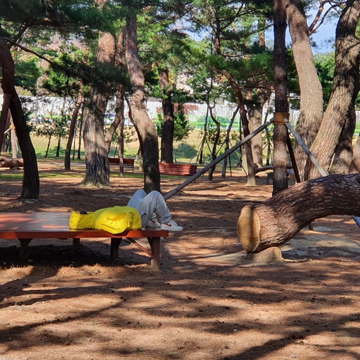 Nike NRG Swoosh Logo Hoodie Chrome Yellow, Nike NRG Swoosh Logo Pants Grey Heather 착용 스타일