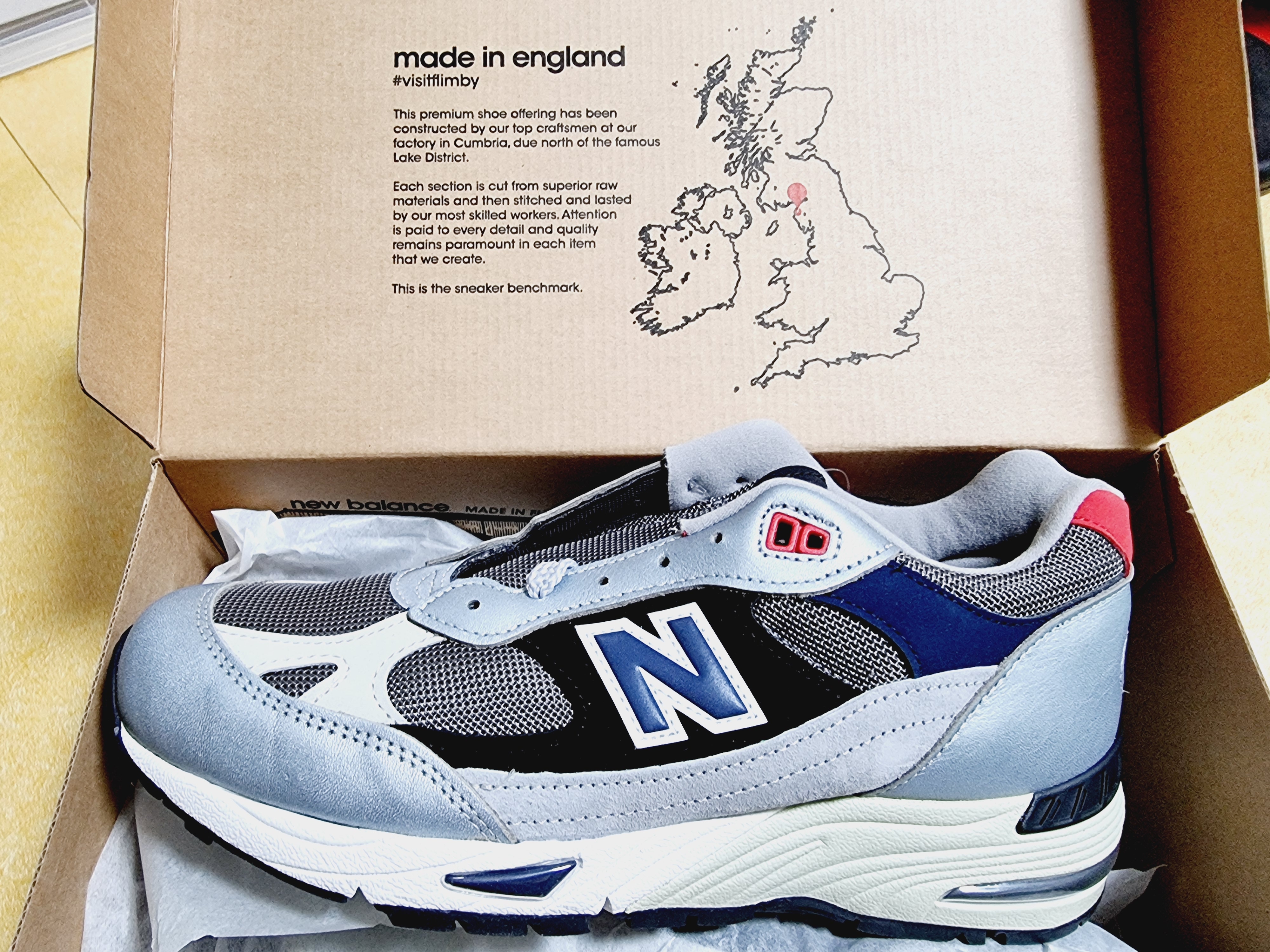 New Balance 991 Made in UK Silver 착용 스타일
