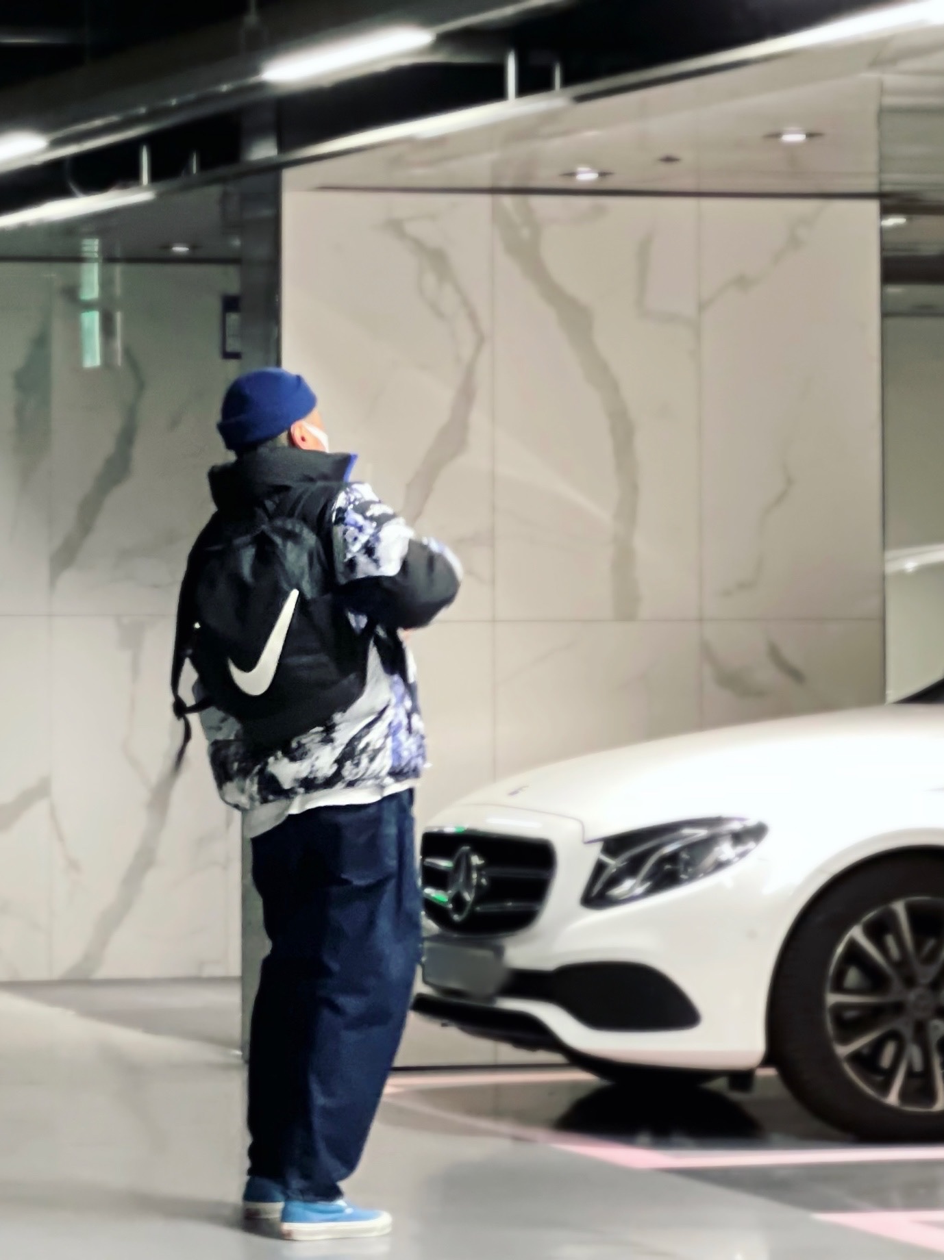 Supreme x The North Face Mountain Baltoro Jacket Blue White - 17FW 착용 스타일 - 1