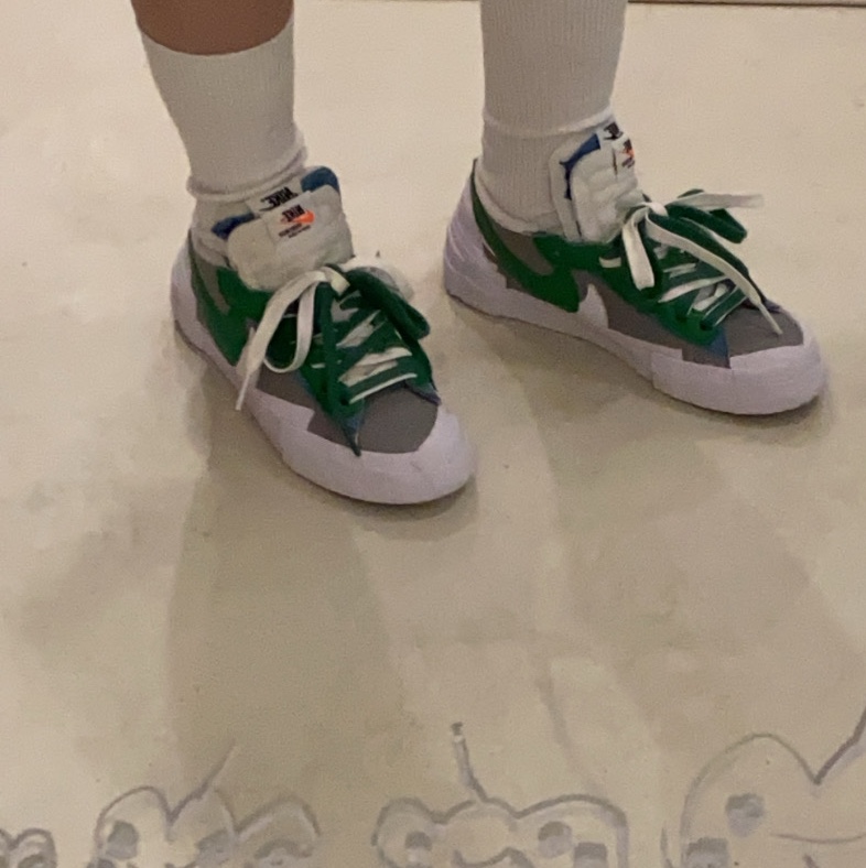 Nike x Sacai Blazer Low Classic Green 착용 스타일 - 1