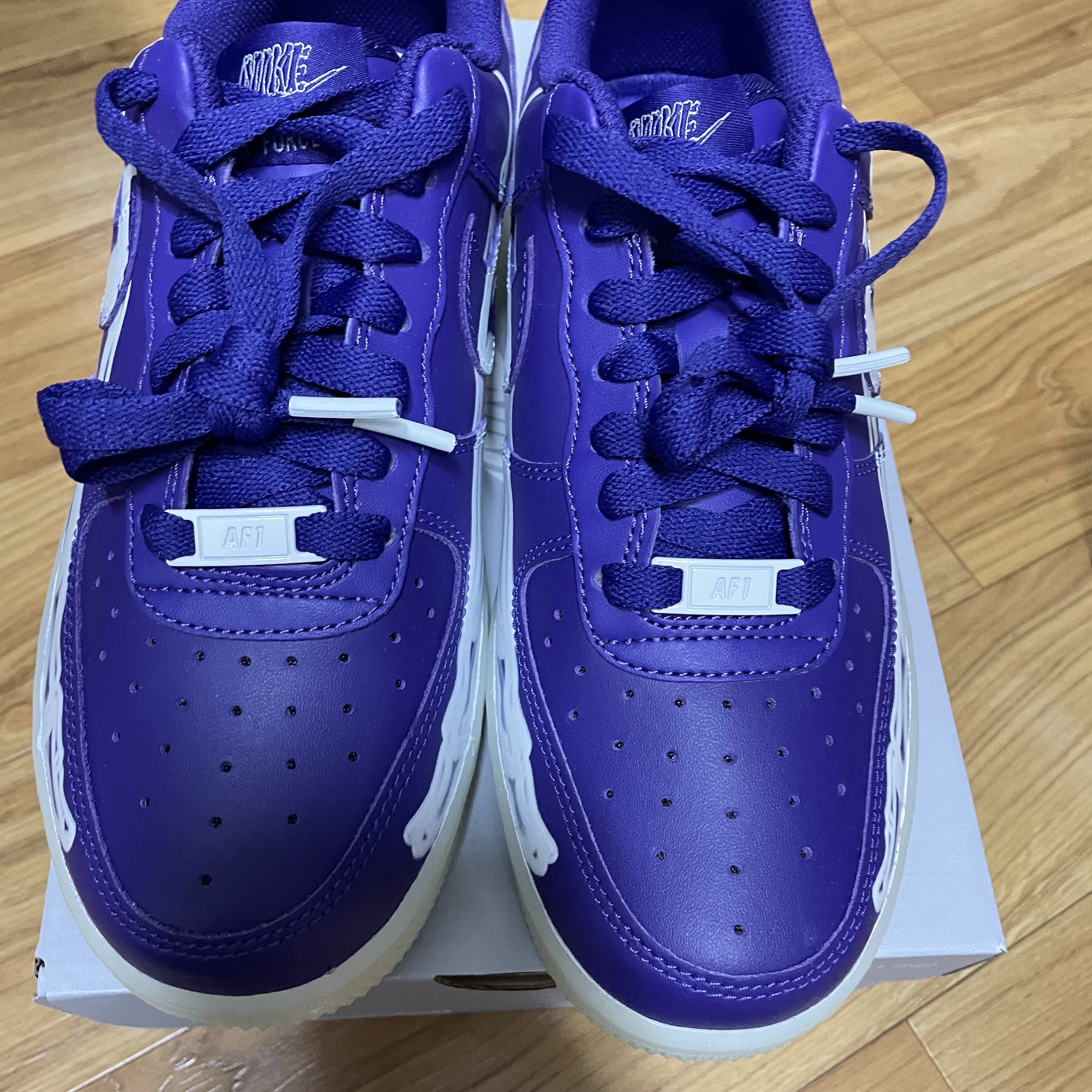 Nike Air Force 1 Low '07 Purple Skeleton 착용 스타일 - 1