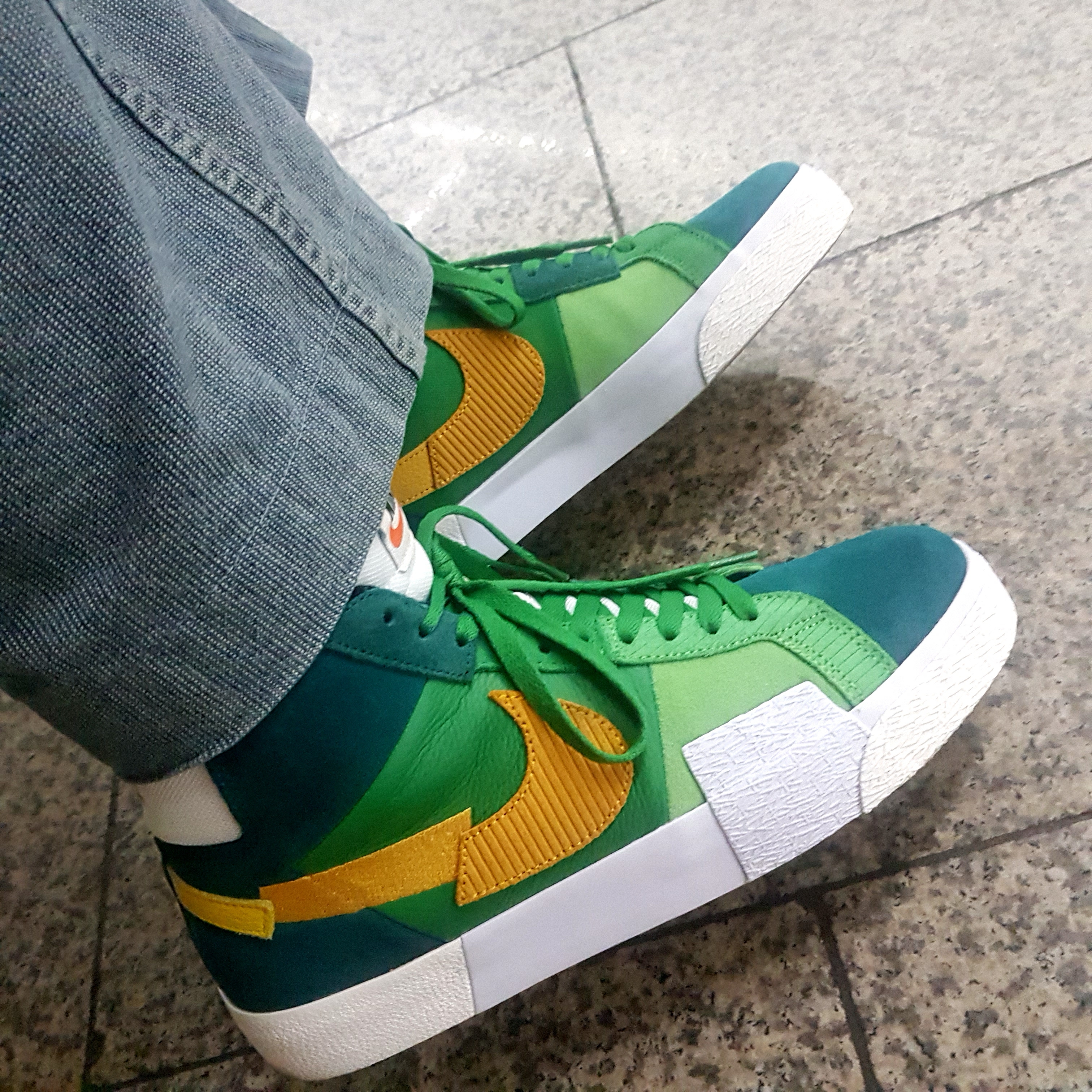 Nike SB Zoom Blazer Mid Premium Mosaic Green 착용 스타일