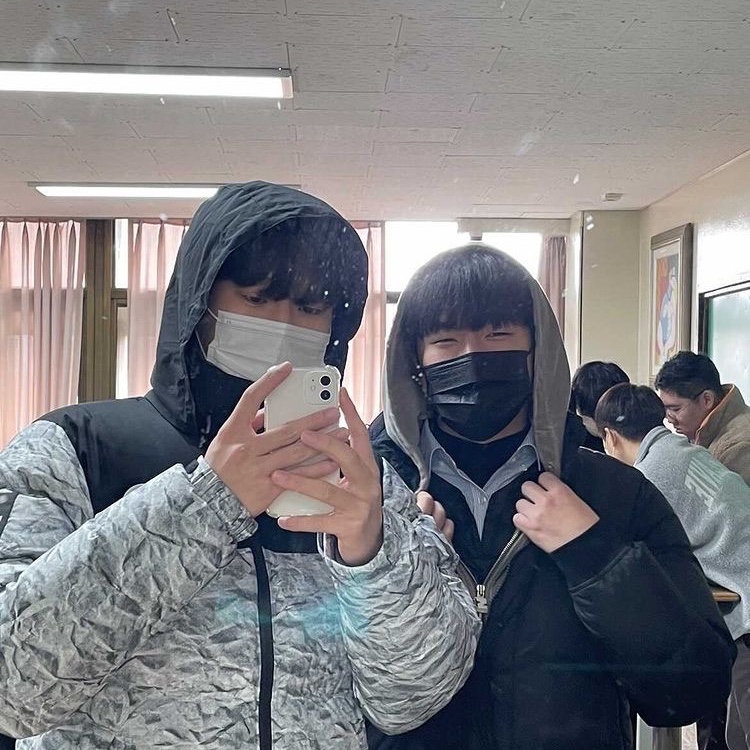 The North Face White Label Novelty Nuptse Down Jacket White 착용 스타일