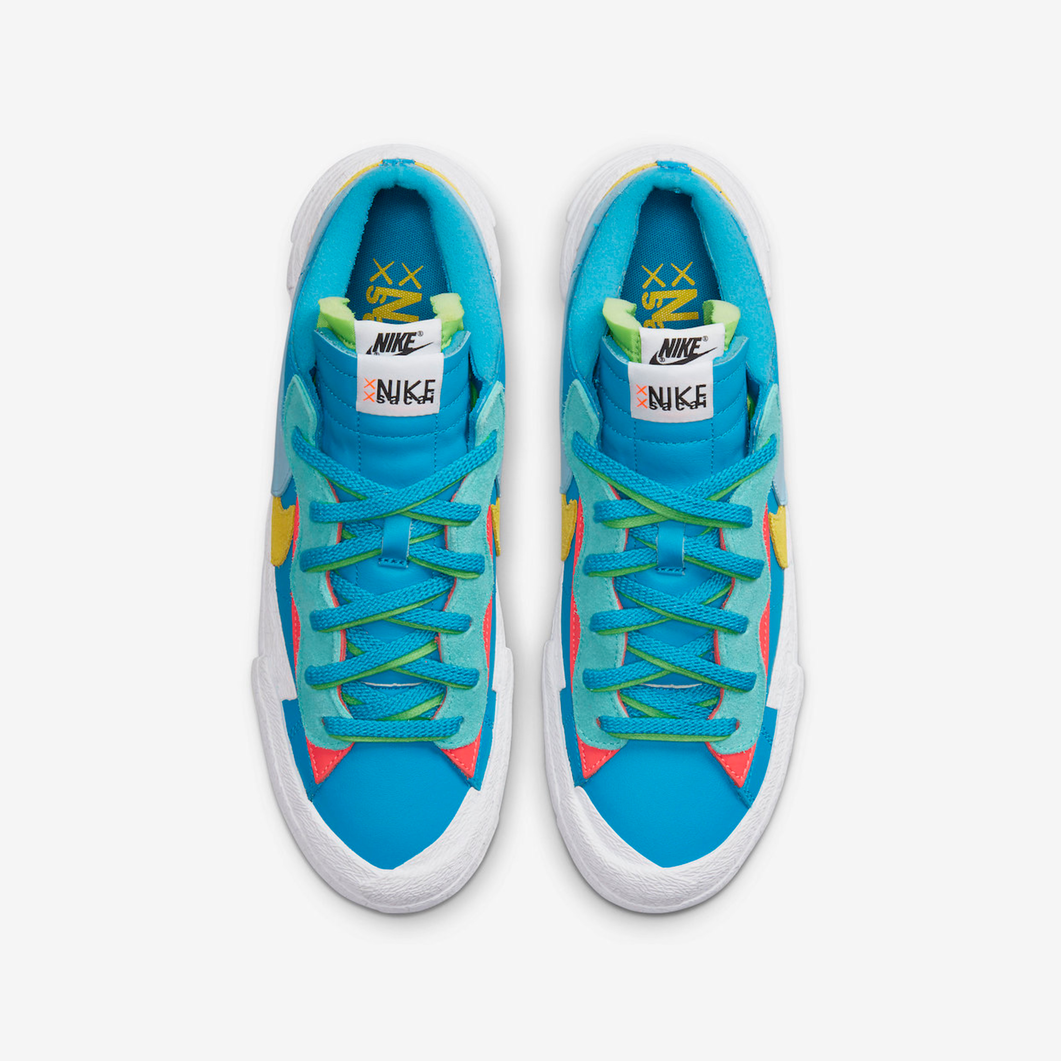 Nike x Sacai x Kaws Blazer Low Neptune Blue, Nike x Sacai x Kaws Blazer Low Team Red 착용 스타일 - 4