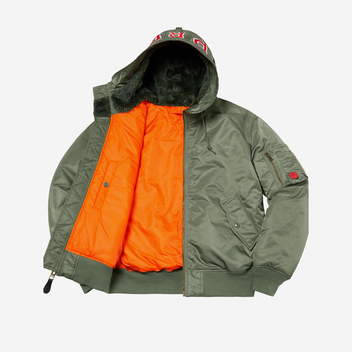 Supreme 21FW Hooded MA-1 Oliveダンク ジョーダン1