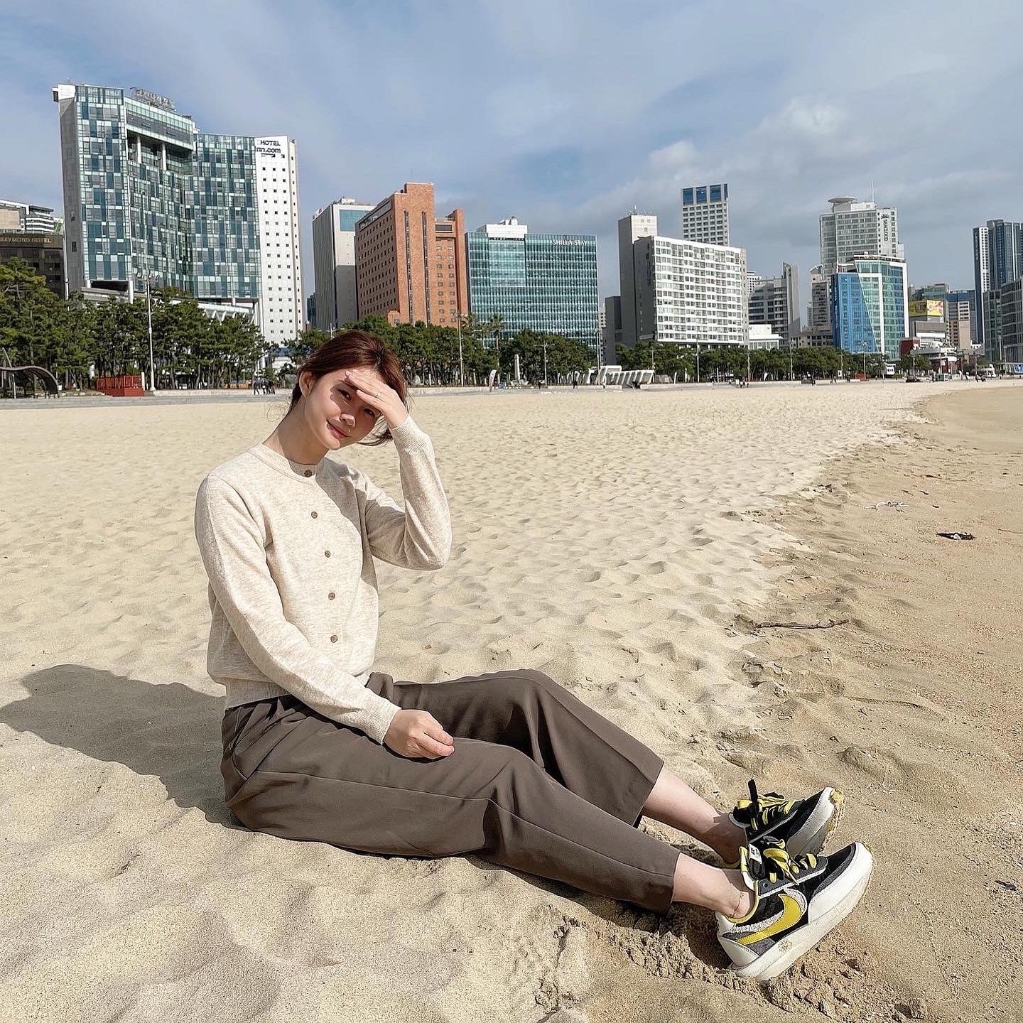 Nike x Sacai x Undercover LDWaffle Black Bright Citron 착용 스타일 - 1