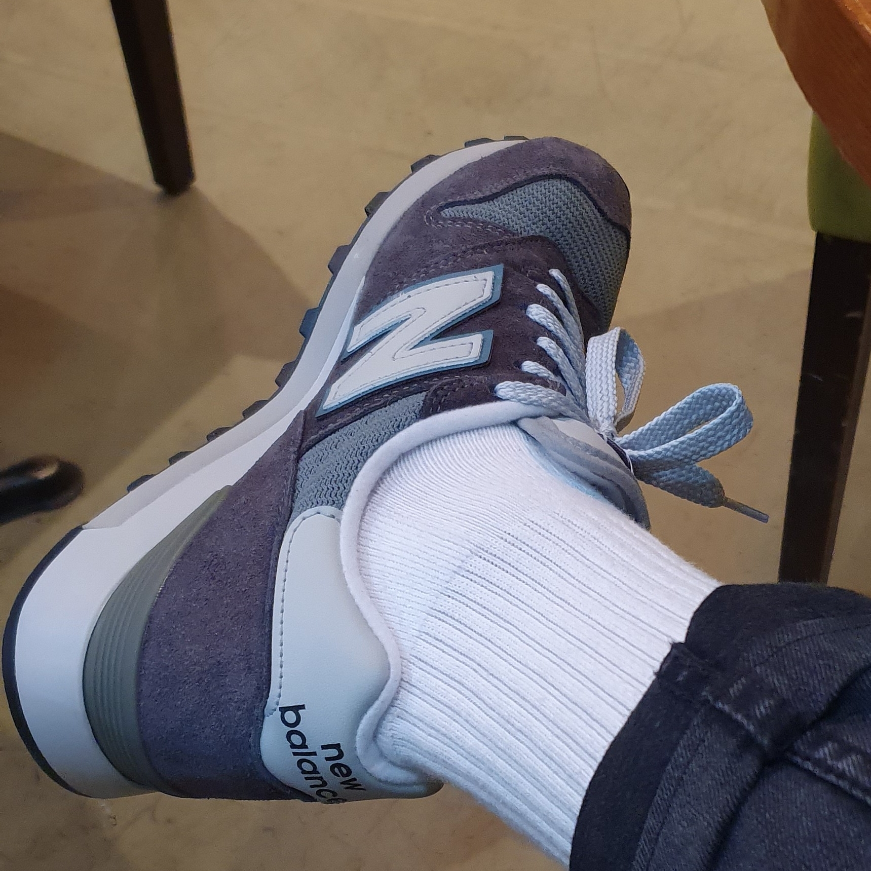 New Balance 1300 Made in USA Steel Blue - D Standard 착용 스타일 - 3