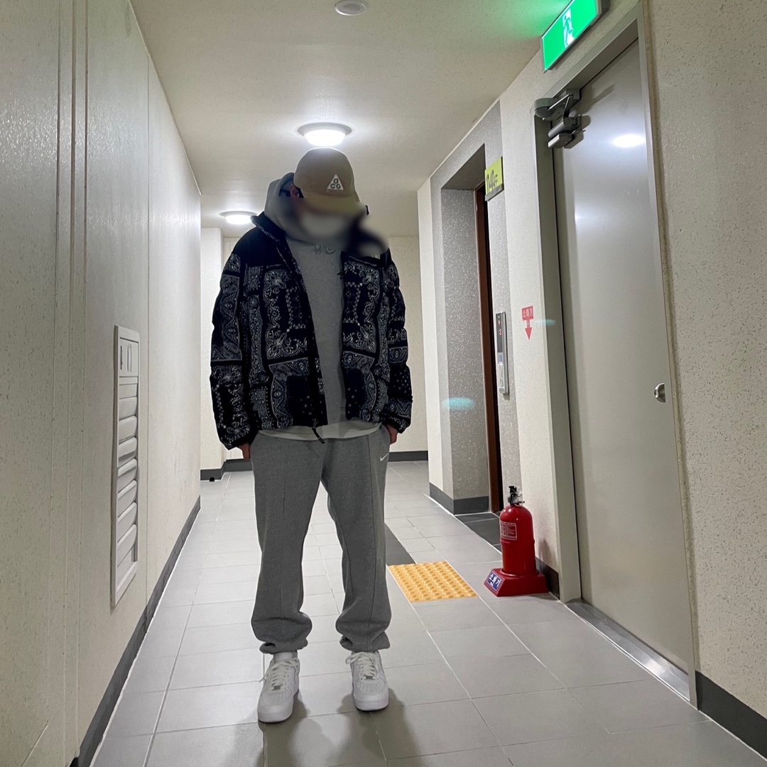 The North Face 1996 Novelty Nuptse Jacket Dark Navy, Nike Air Force 1 '07 Low White 착용 스타일 - 1
