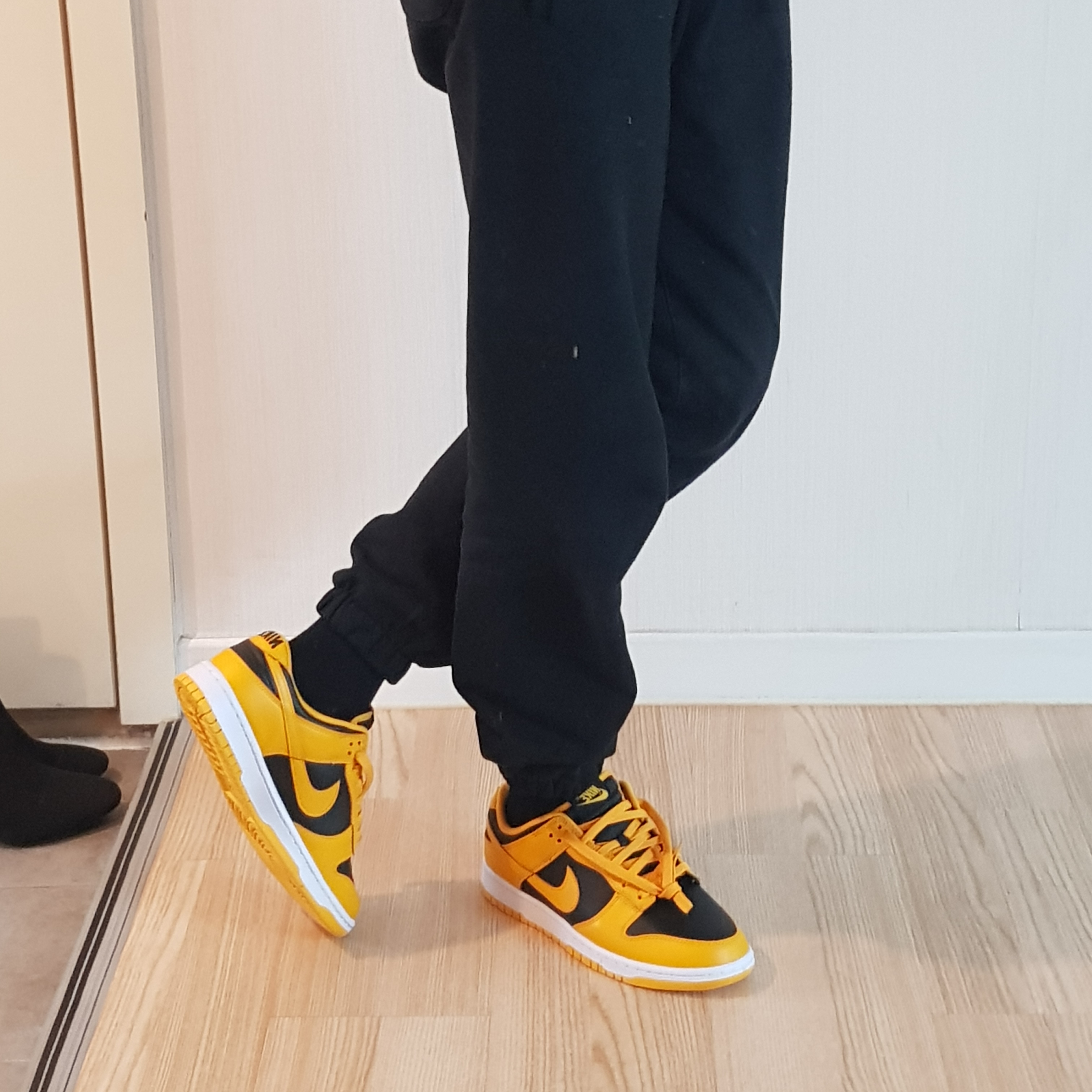 Nike Dunk Low Retro Championship Goldenrod 착용 스타일