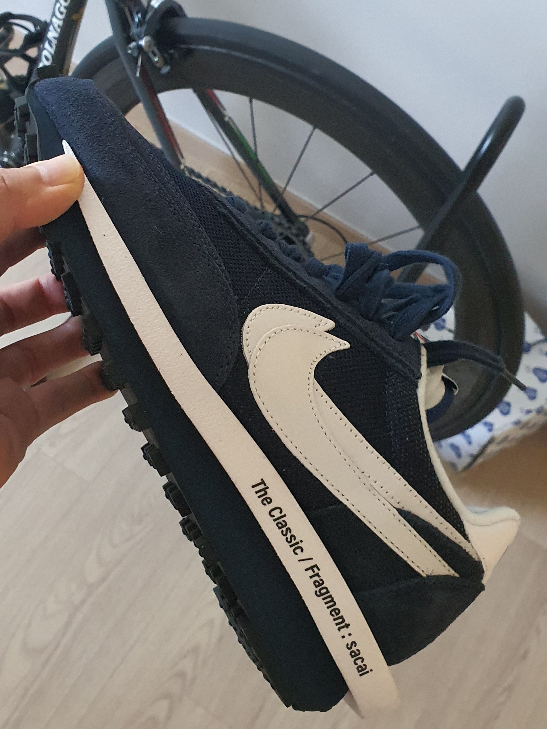 Nike x Sacai x Fragment LDWaffle Blackened Blue 착용 스타일