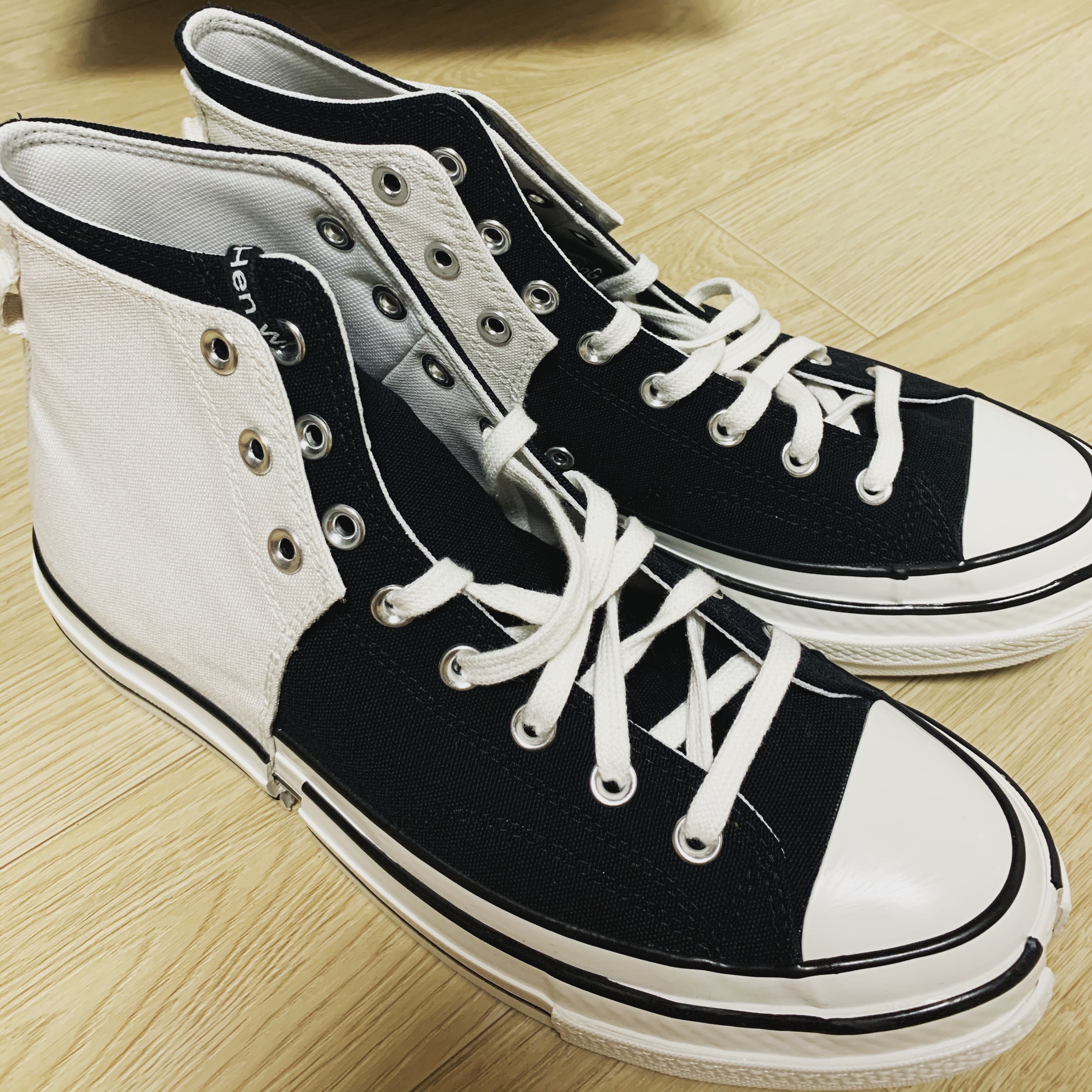 Converse x Feng Chen Wang Chuck 70 2-in-1 Natural Ivory Black 착용 스타일