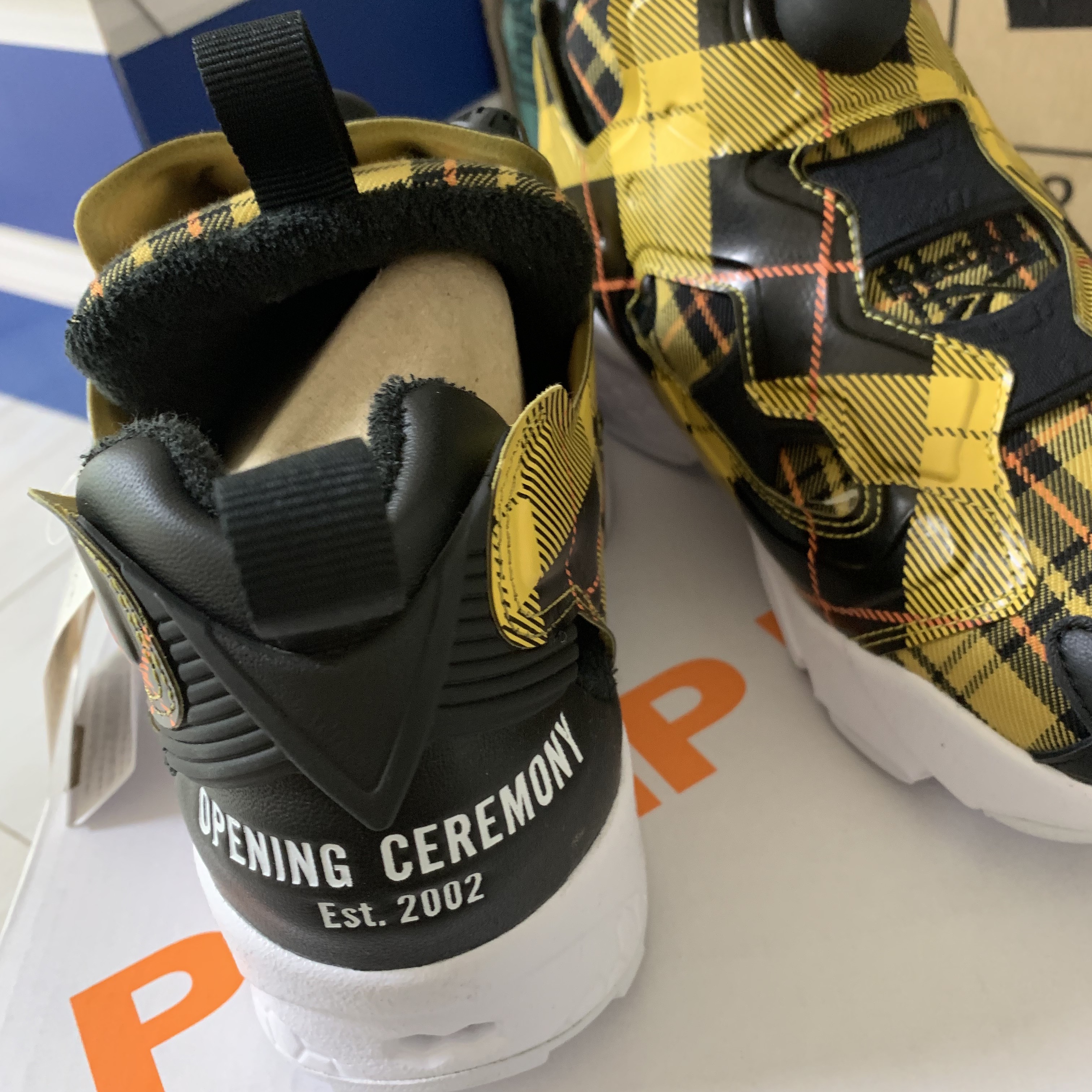 Reebok x Opening Ceremony Instapump Fury OG Yellow Plaid 착용 스타일 - 3