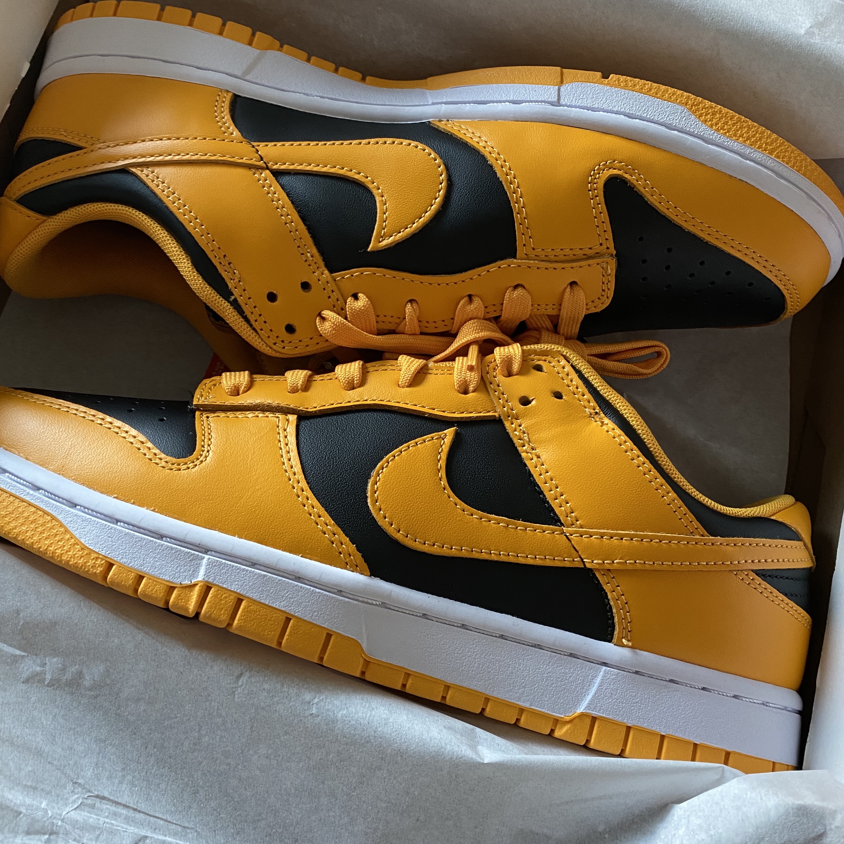 Nike Dunk Low Retro Championship Goldenrod 착용 스타일