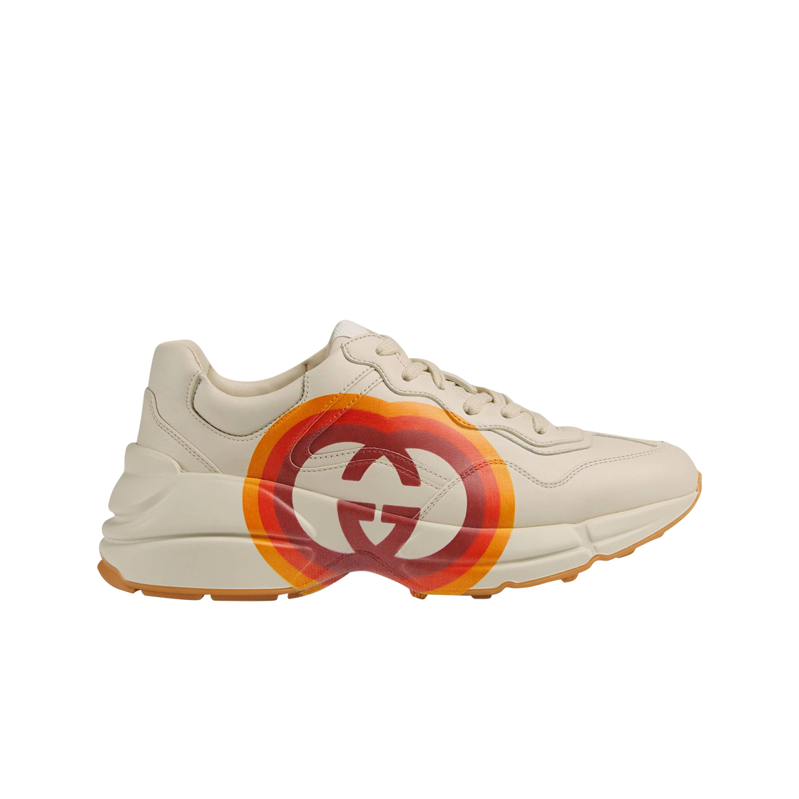 550049-DRW00-9022 (W) Gucci Rhyton Interlocking G Heart Ivory